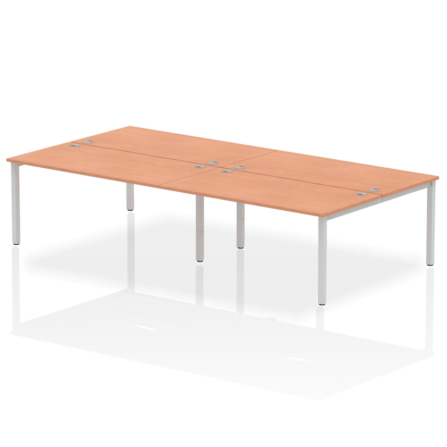 Impulse B2B Bench Desk - 4 Person - 2400mm, 2800mm, 3200mm, 3600mm - Multiple Colour Options