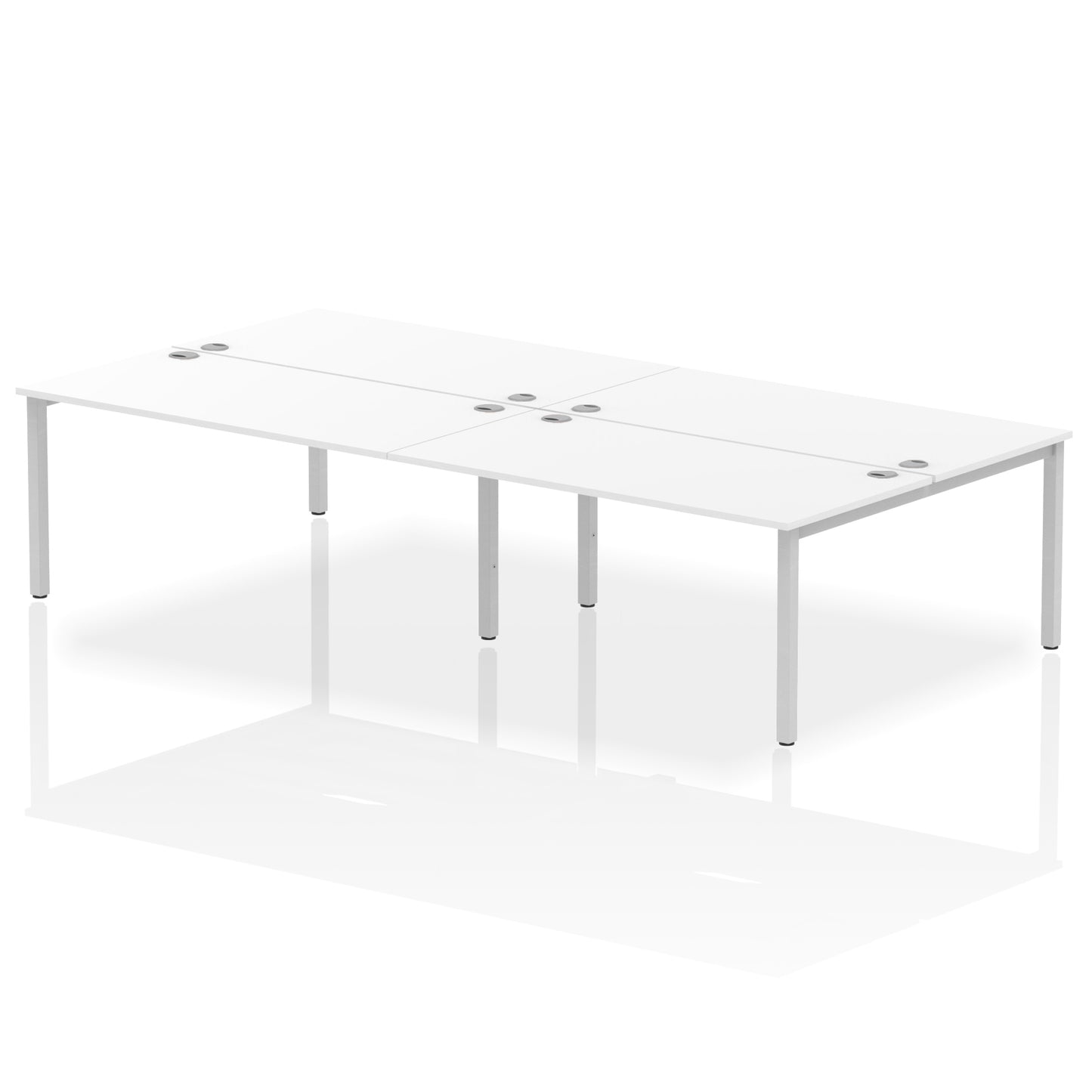 Impulse B2B Bench Desk - 4 Person - 2400mm, 2800mm, 3200mm, 3600mm - Multiple Colour Options