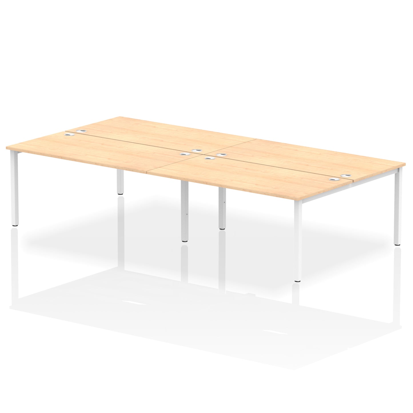Impulse B2B Bench Desk - 4 Person - 2400mm, 2800mm, 3200mm, 3600mm - Multiple Colour Options