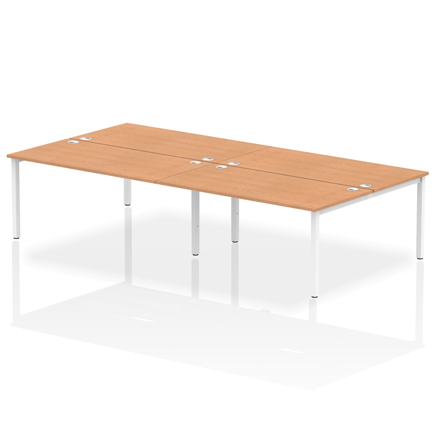 Impulse B2B Bench Desk - 4 Person - 2400mm, 2800mm, 3200mm, 3600mm - Multiple Colour Options