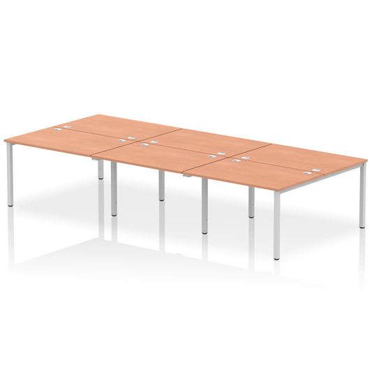 Impulse B2B Bench Desk - 6 Person - 3600mm, 4200mm, 4800mm, 5400mm - Multiple Colour Options
