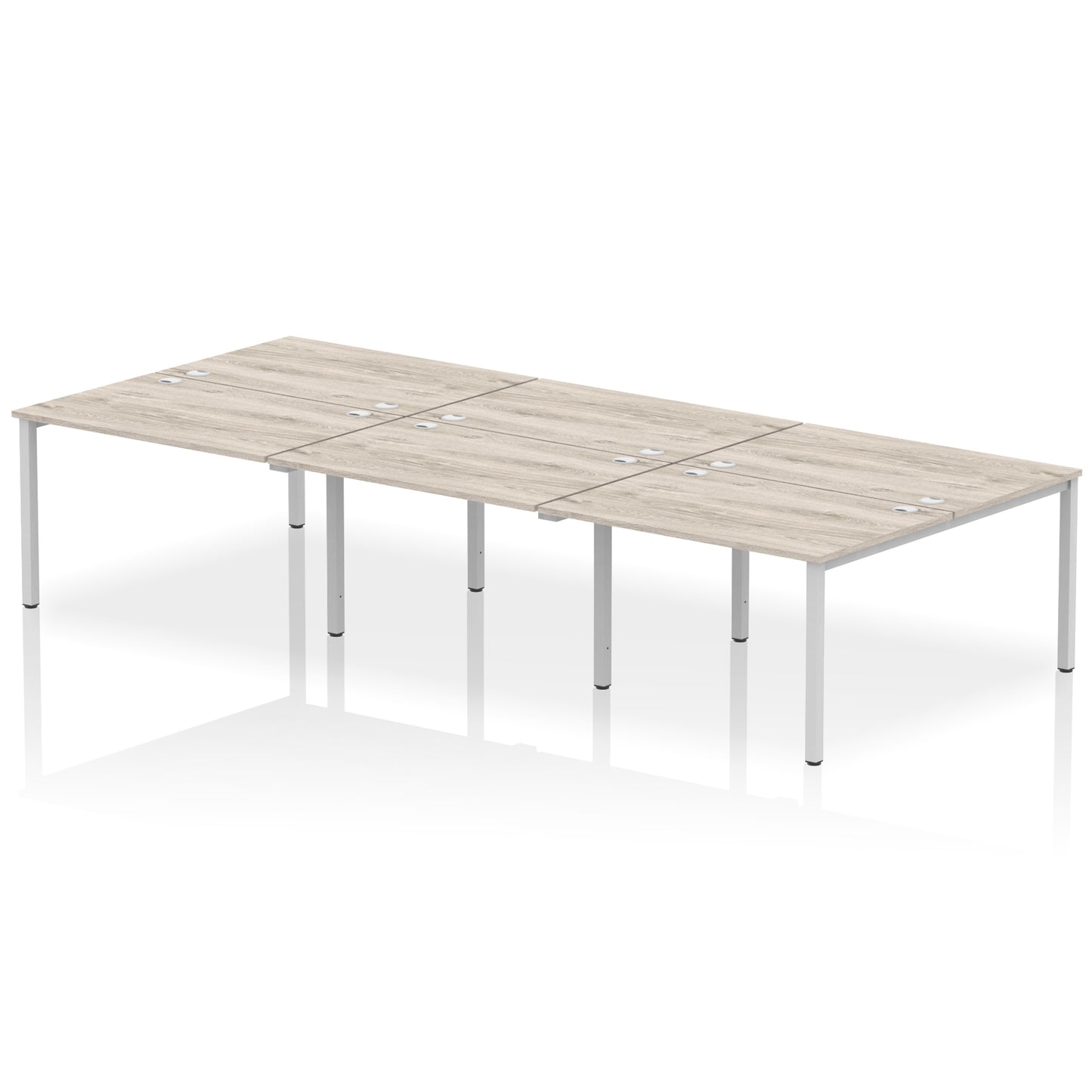 Impulse B2B Bench Desk - 6 Person - 3600mm, 4200mm, 4800mm, 5400mm - Multiple Colour Options