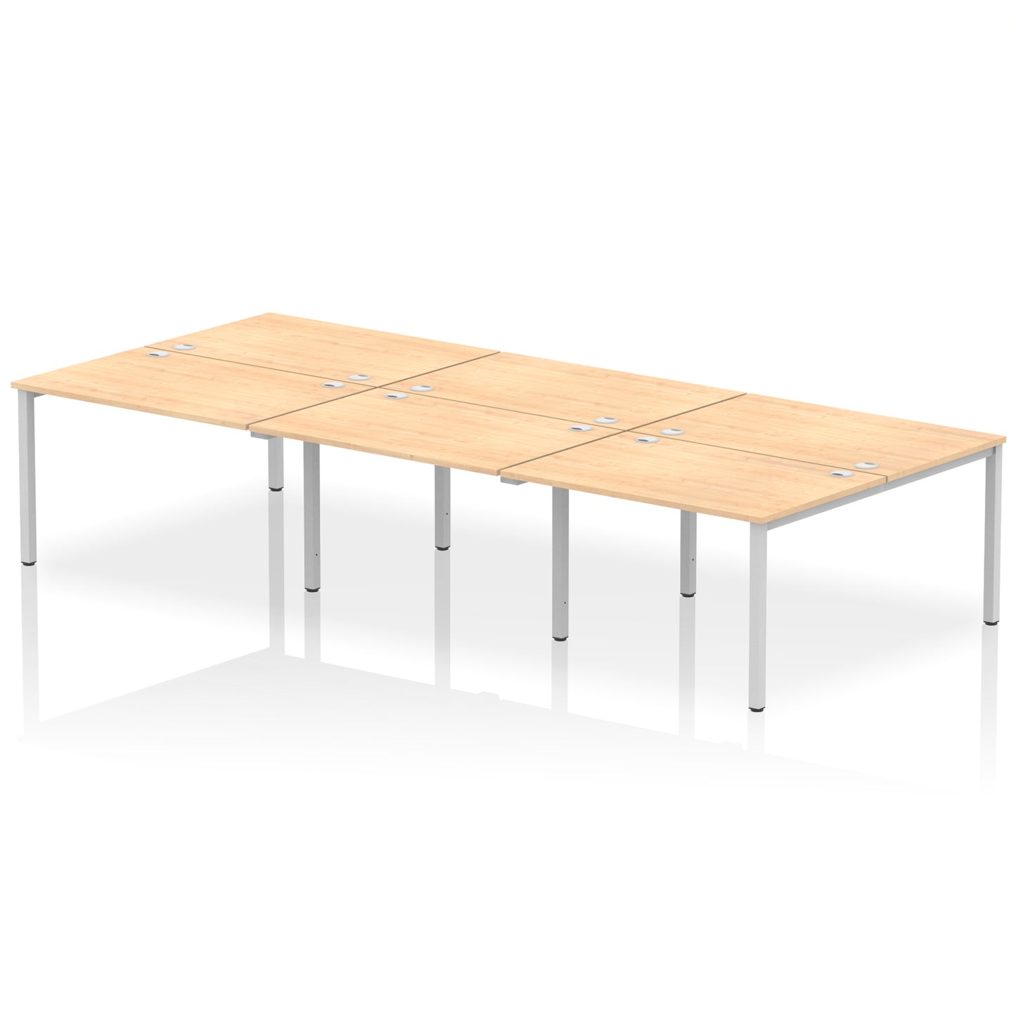 Impulse B2B Bench Desk - 6 Person - 3600mm, 4200mm, 4800mm, 5400mm - Multiple Colour Options
