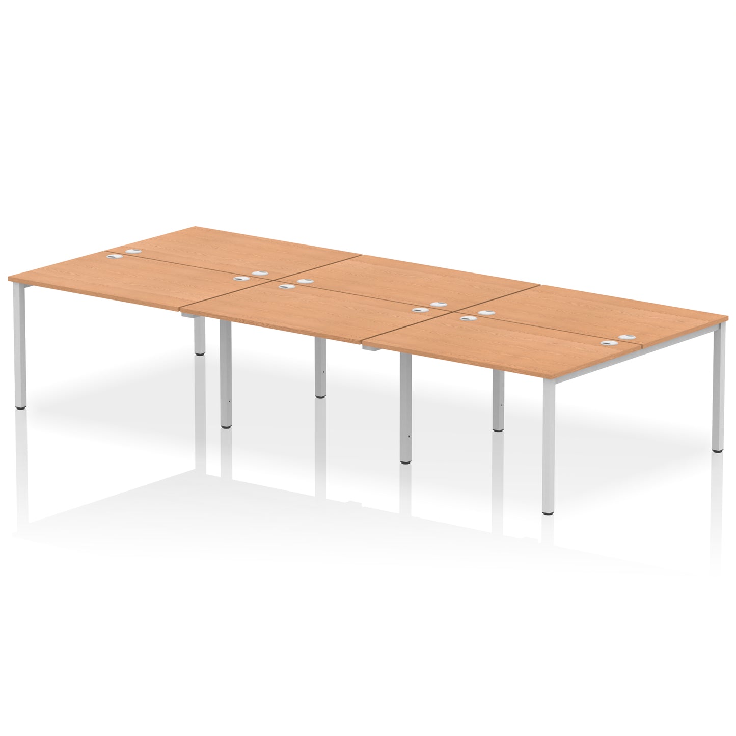 Impulse B2B Bench Desk - 6 Person - 3600mm, 4200mm, 4800mm, 5400mm - Multiple Colour Options