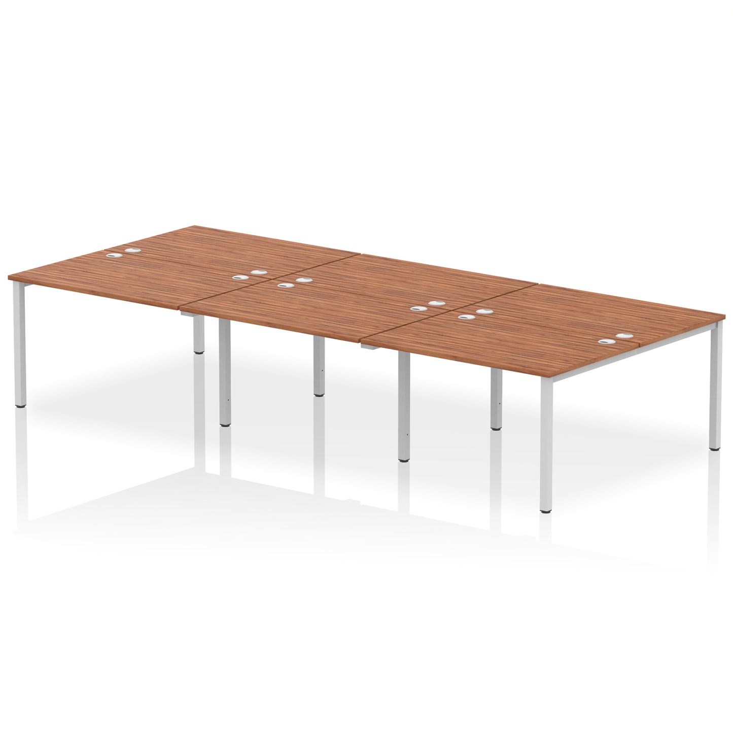 Impulse B2B Bench Desk - 6 Person - 3600mm, 4200mm, 4800mm, 5400mm - Multiple Colour Options