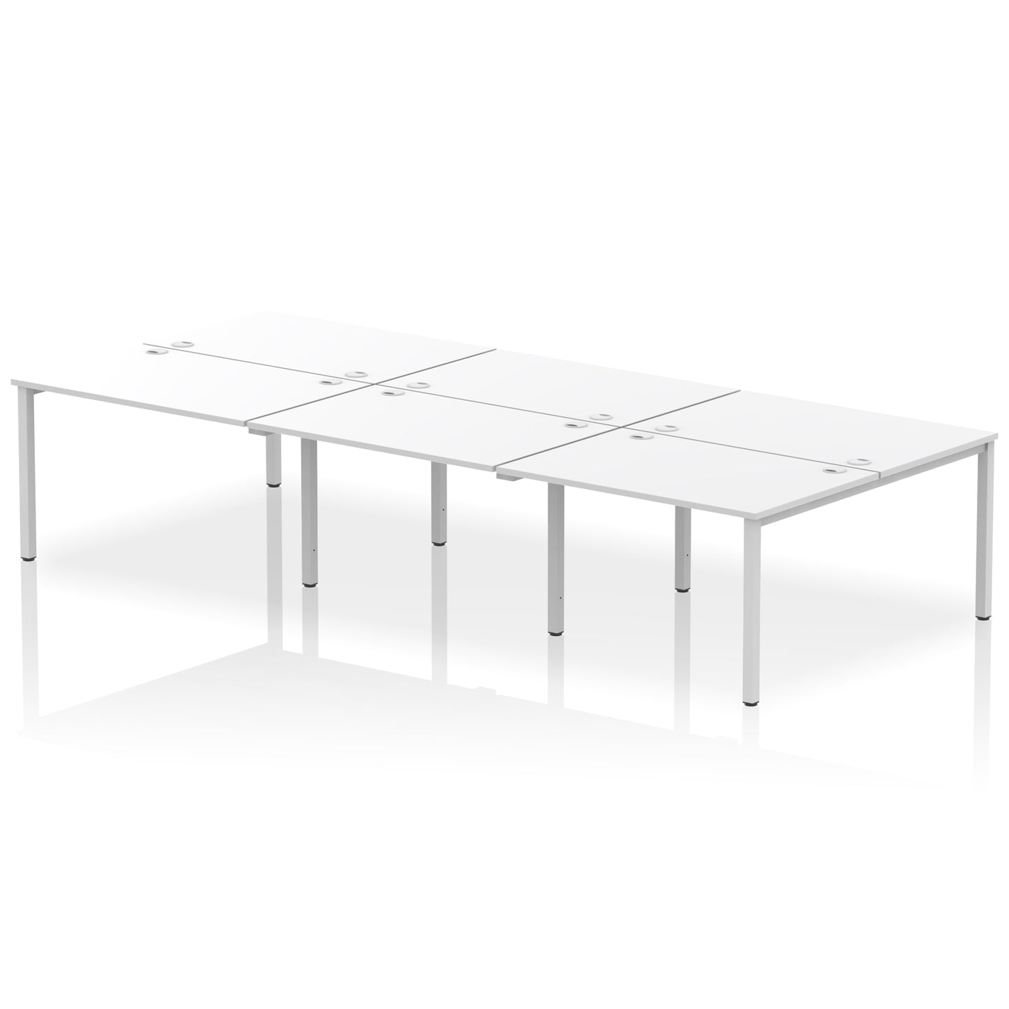 Impulse B2B Bench Desk - 6 Person - 3600mm, 4200mm, 4800mm, 5400mm - Multiple Colour Options