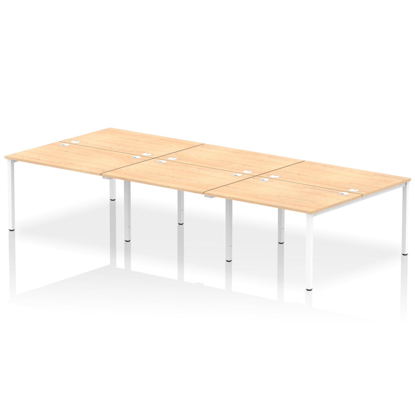Impulse B2B Bench Desk - 6 Person - 3600mm, 4200mm, 4800mm, 5400mm - Multiple Colour Options