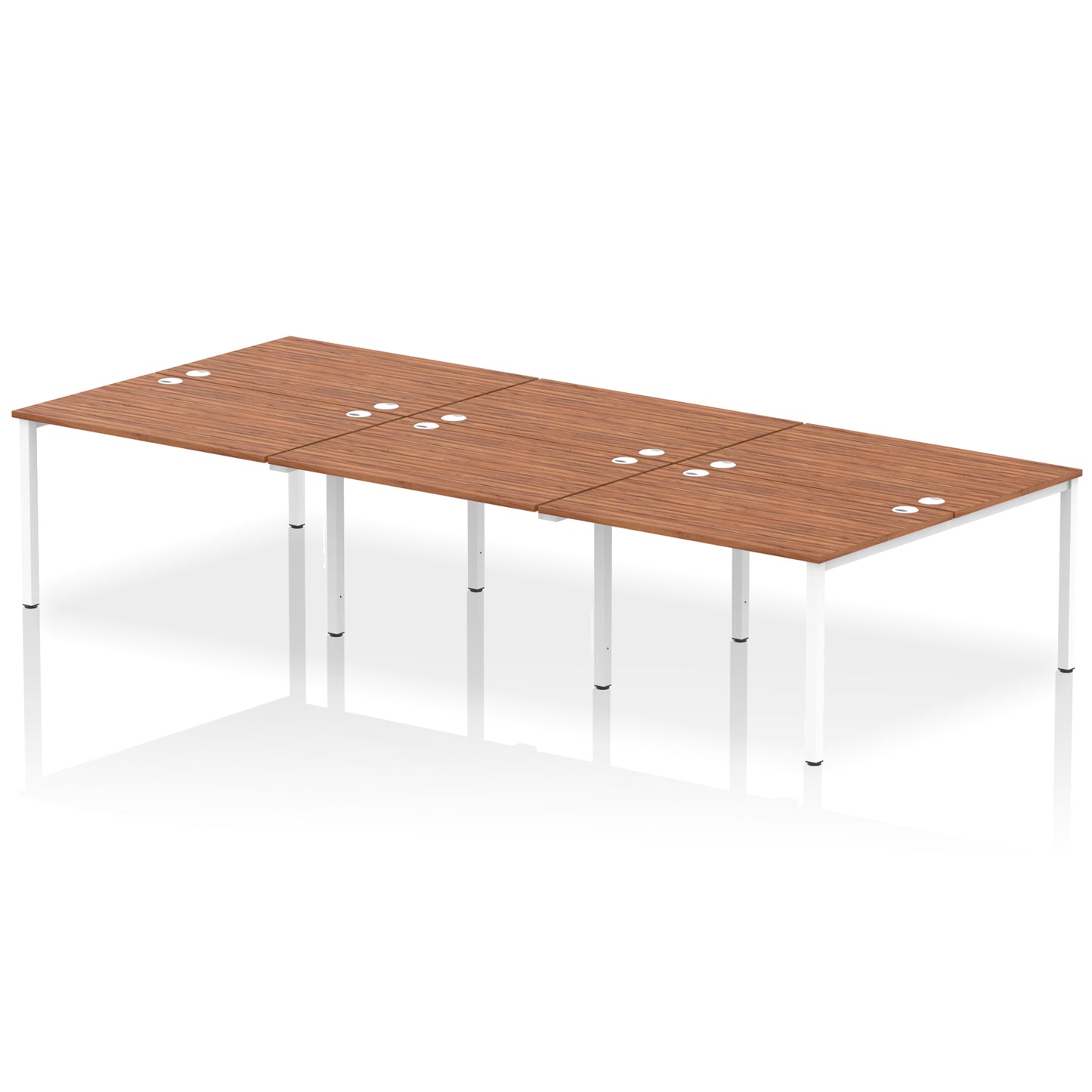 Impulse B2B Bench Desk - 6 Person - 3600mm, 4200mm, 4800mm, 5400mm - Multiple Colour Options