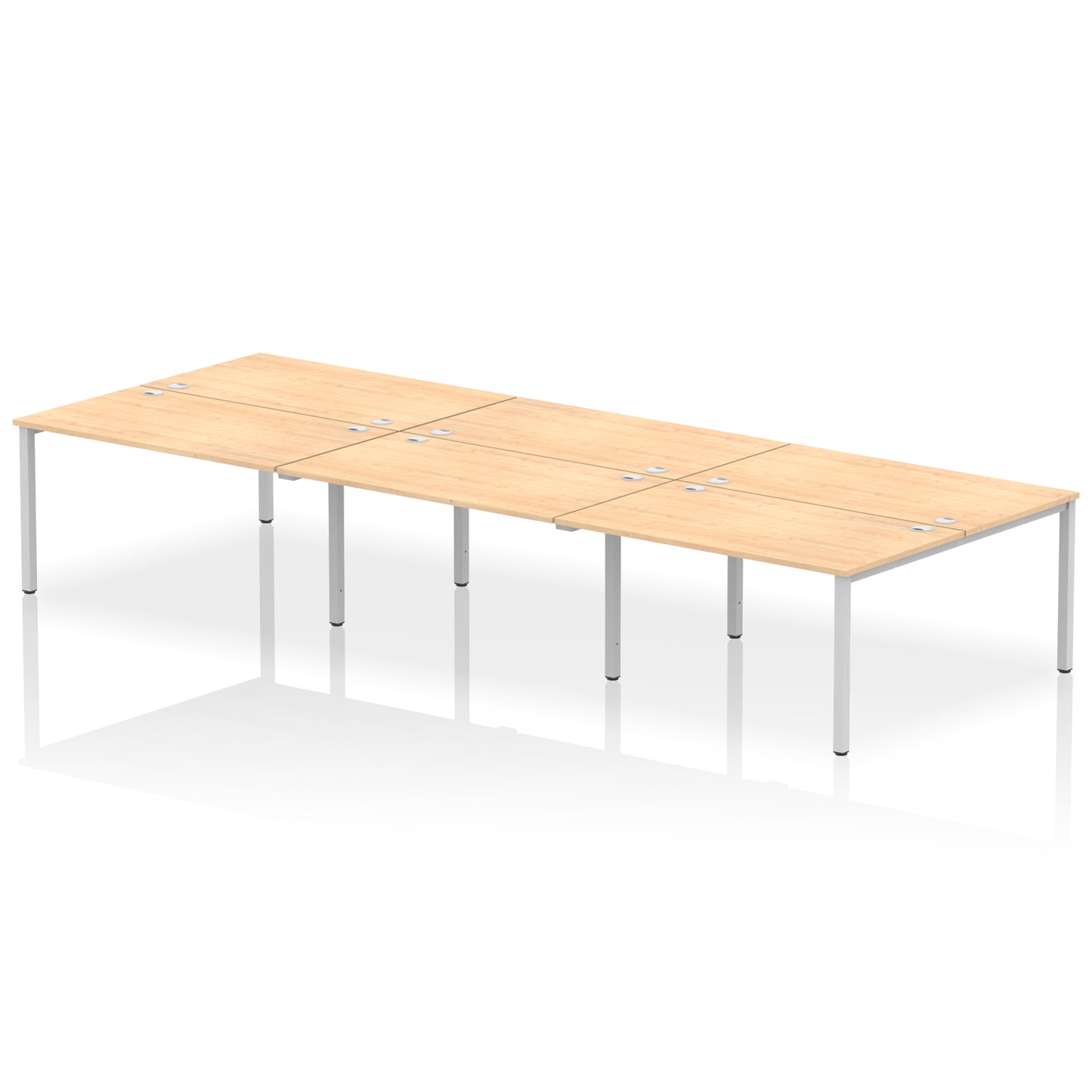 Impulse B2B Bench Desk - 6 Person - 3600mm, 4200mm, 4800mm, 5400mm - Multiple Colour Options