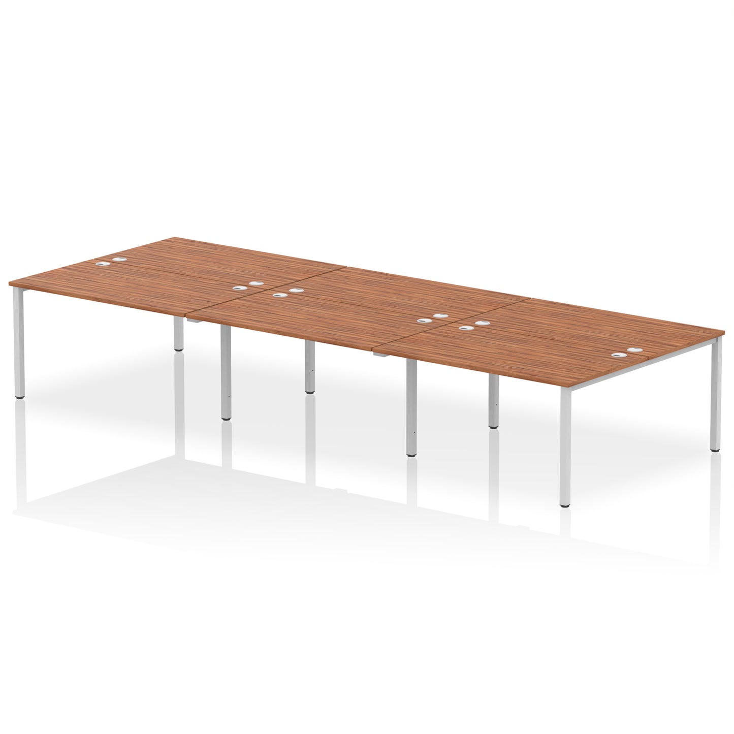 Impulse B2B Bench Desk - 6 Person - 3600mm, 4200mm, 4800mm, 5400mm - Multiple Colour Options