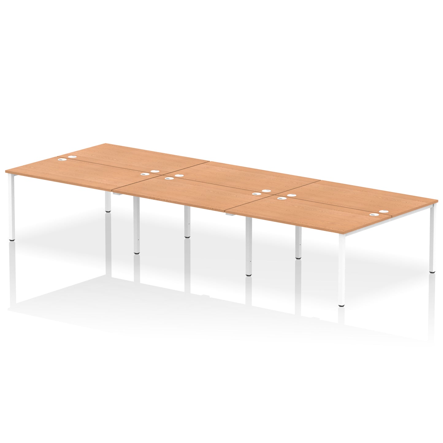 Impulse B2B Bench Desk - 6 Person - 3600mm, 4200mm, 4800mm, 5400mm - Multiple Colour Options