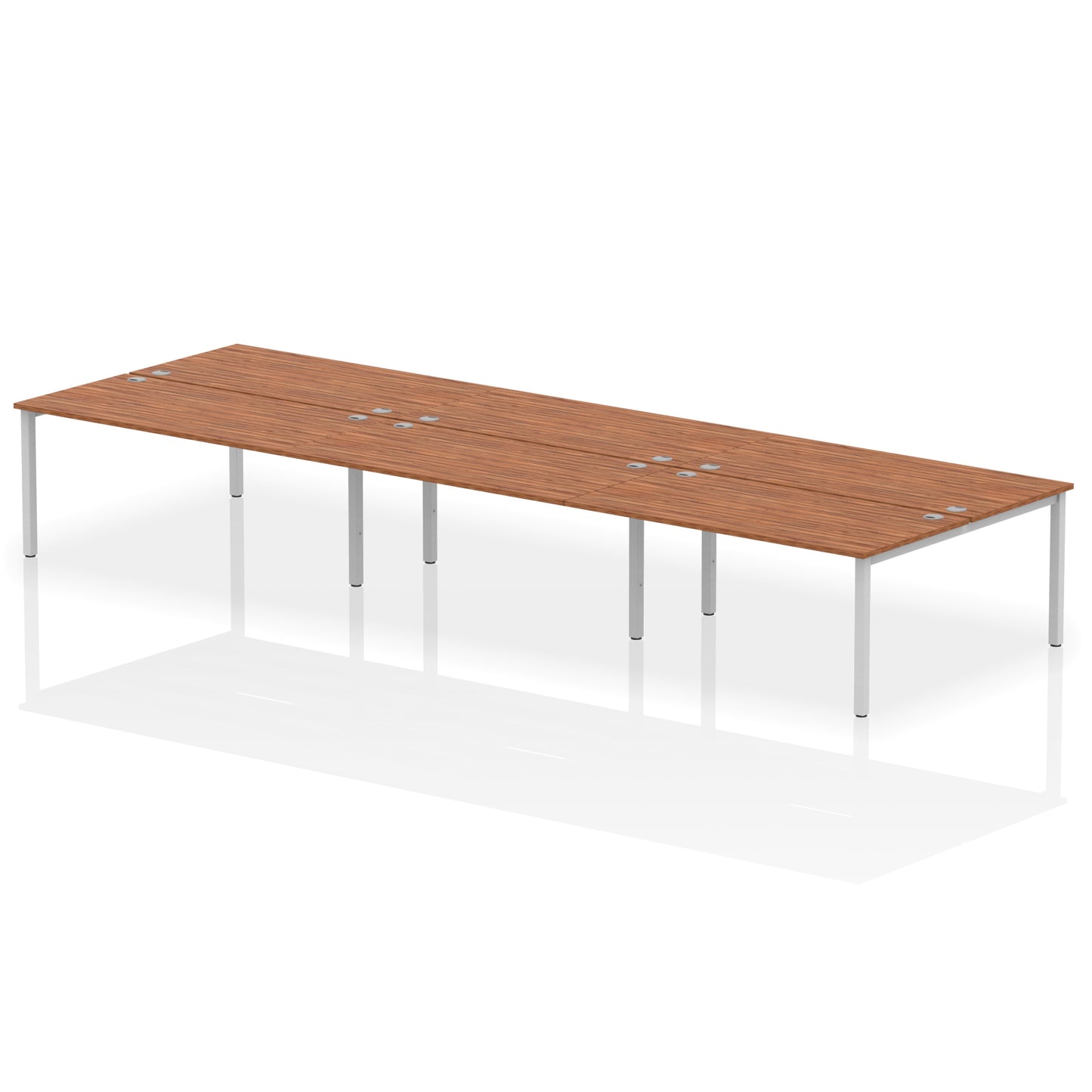 Impulse B2B Bench Desk - 6 Person - 3600mm, 4200mm, 4800mm, 5400mm - Multiple Colour Options