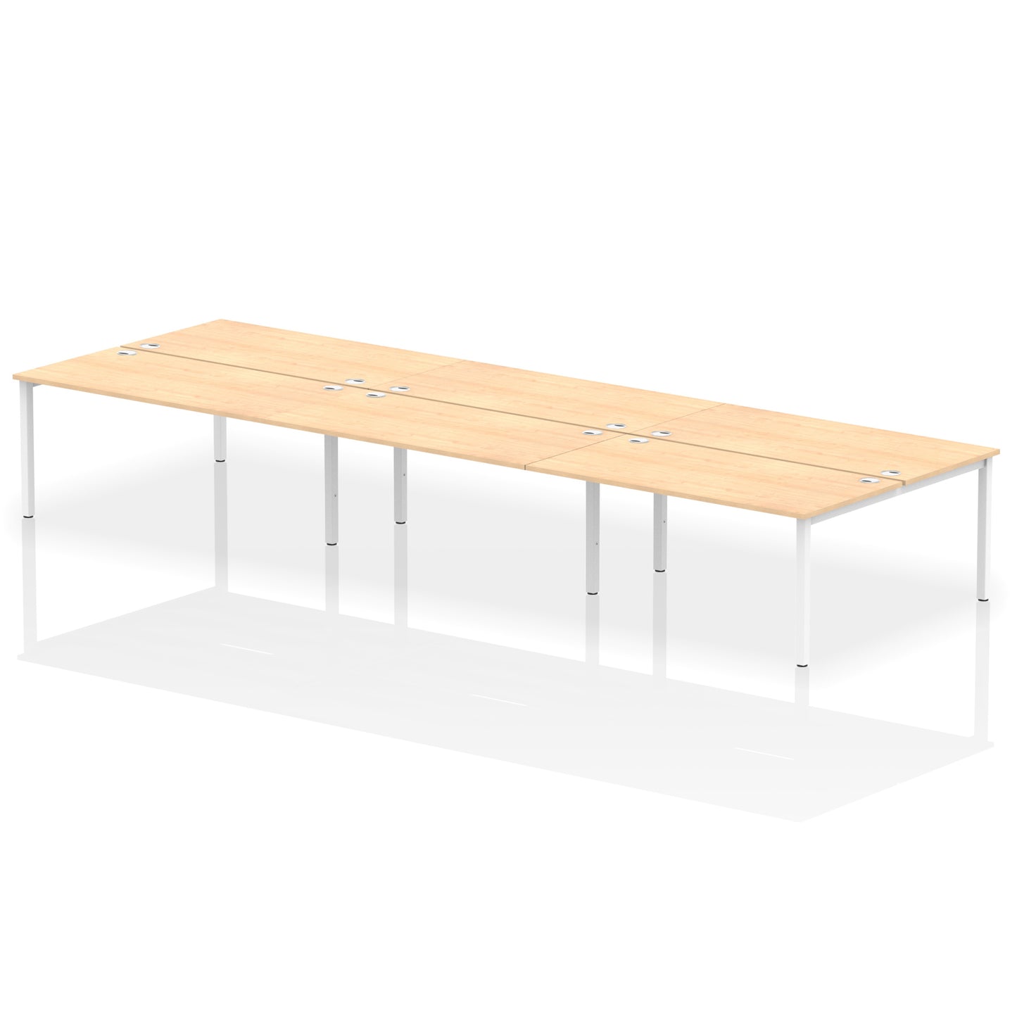 Impulse B2B Bench Desk - 6 Person - 3600mm, 4200mm, 4800mm, 5400mm - Multiple Colour Options