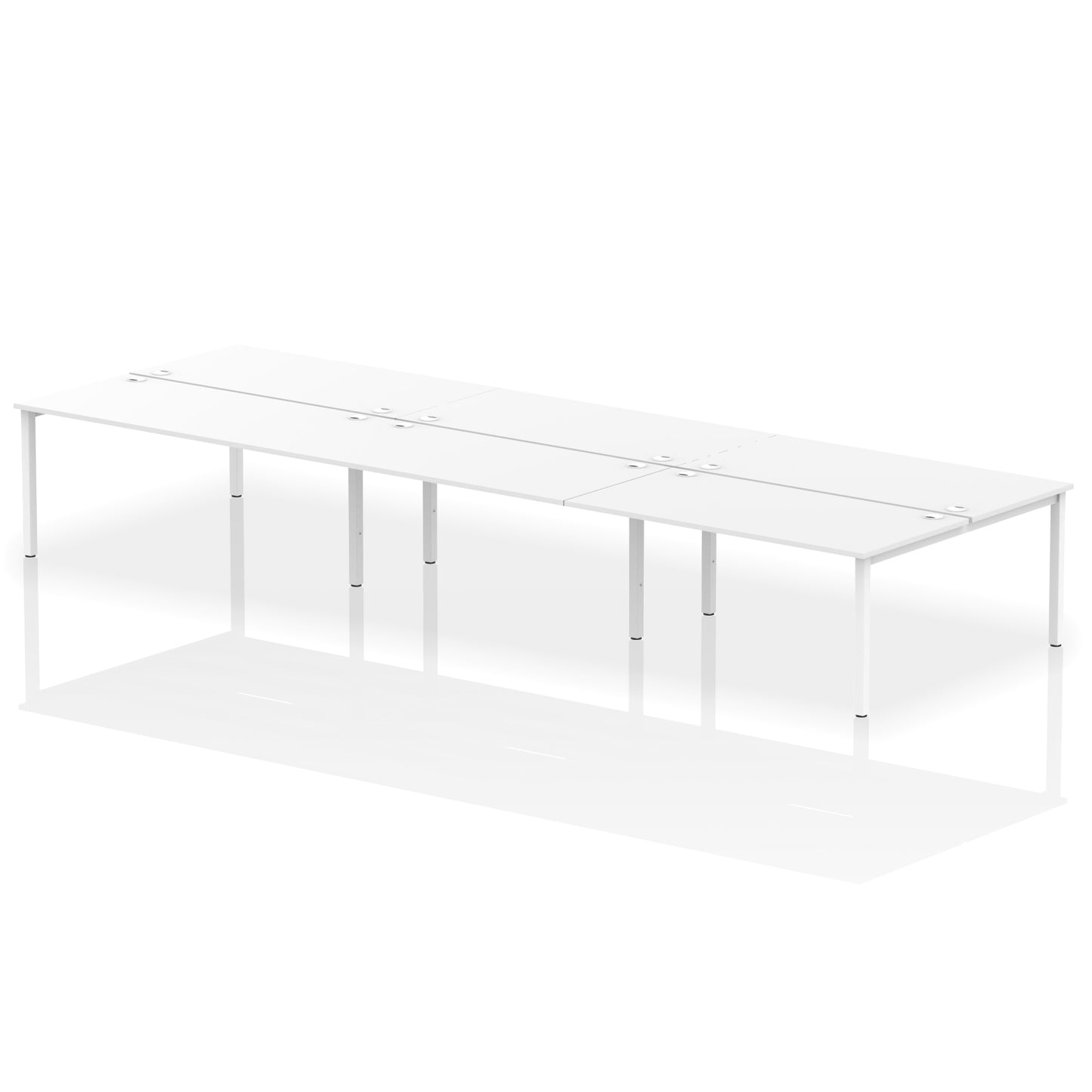 Impulse B2B Bench Desk - 6 Person - 3600mm, 4200mm, 4800mm, 5400mm - Multiple Colour Options