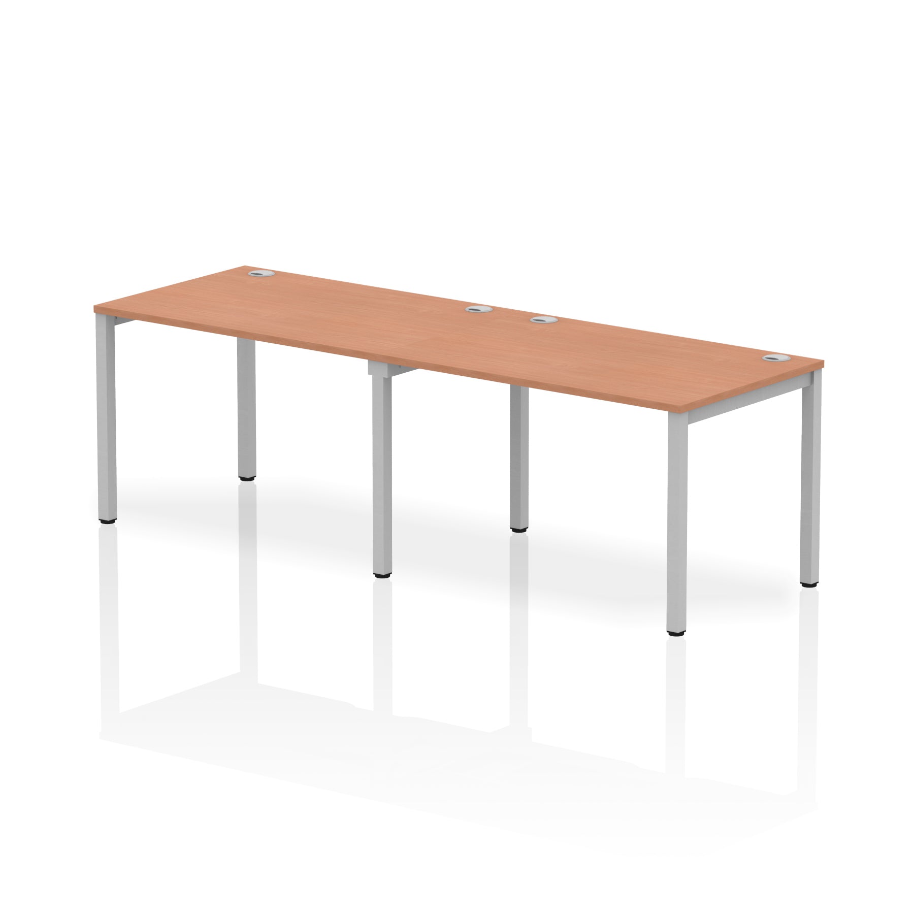 Impulse Single Row Bench Desk - 2 Person - 2400mm, 2800mm, 3200mm, 3600mm - Multiple Colour Options
