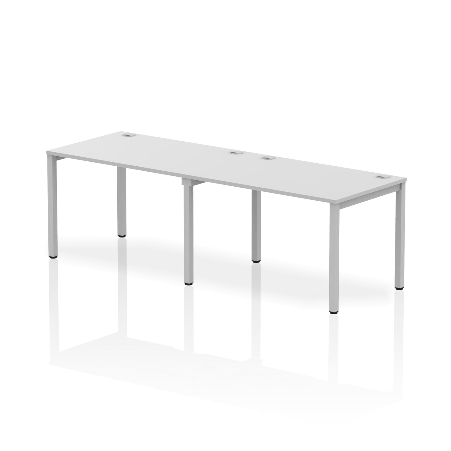 Impulse Single Row Bench Desk - 2 Person - 2400mm, 2800mm, 3200mm, 3600mm - Multiple Colour Options