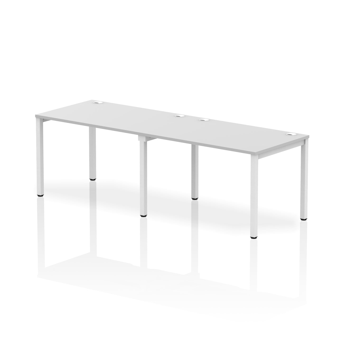 Impulse Single Row Bench Desk - 2 Person - 2400mm, 2800mm, 3200mm, 3600mm - Multiple Colour Options