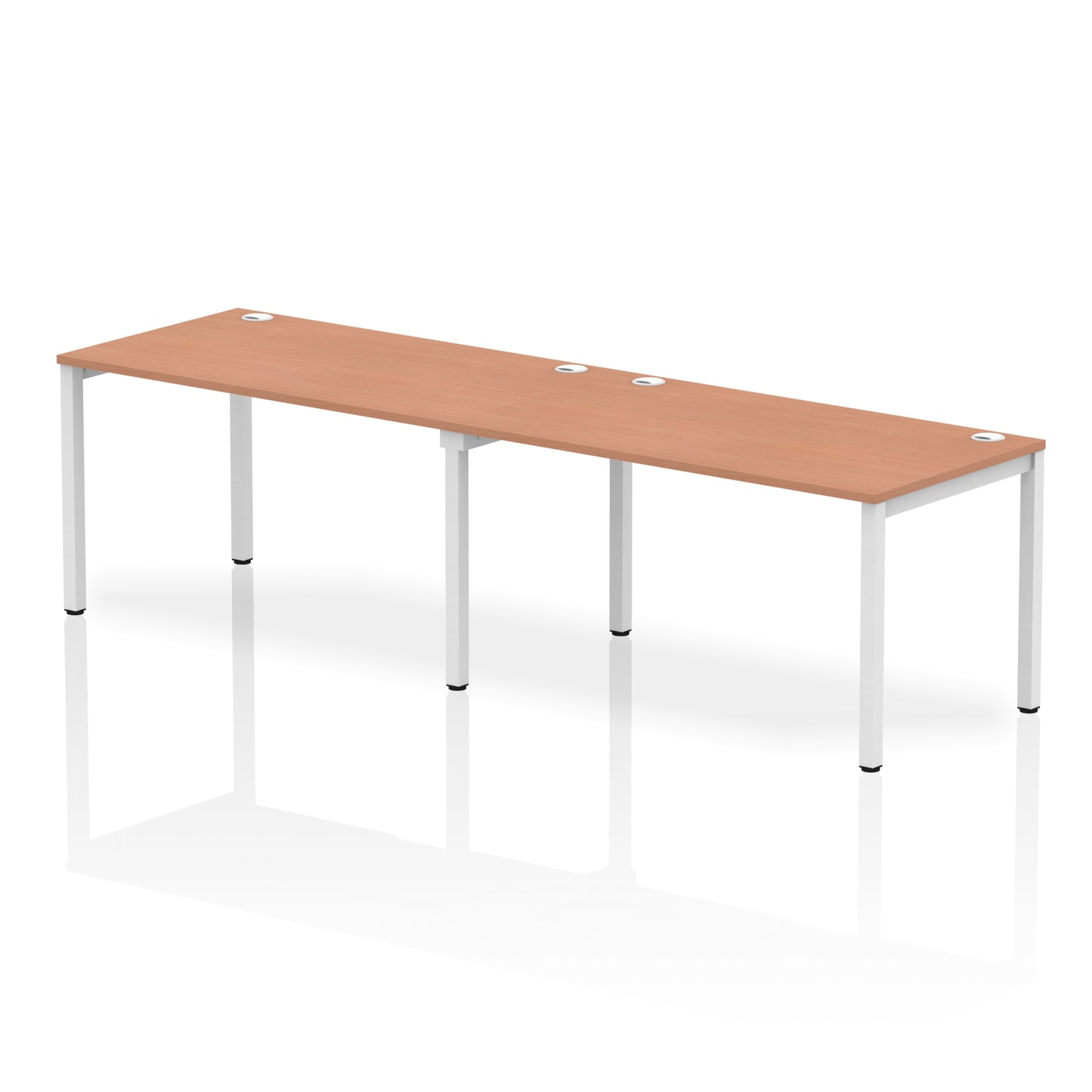 Impulse Single Row Bench Desk - 2 Person - 2400mm, 2800mm, 3200mm, 3600mm - Multiple Colour Options