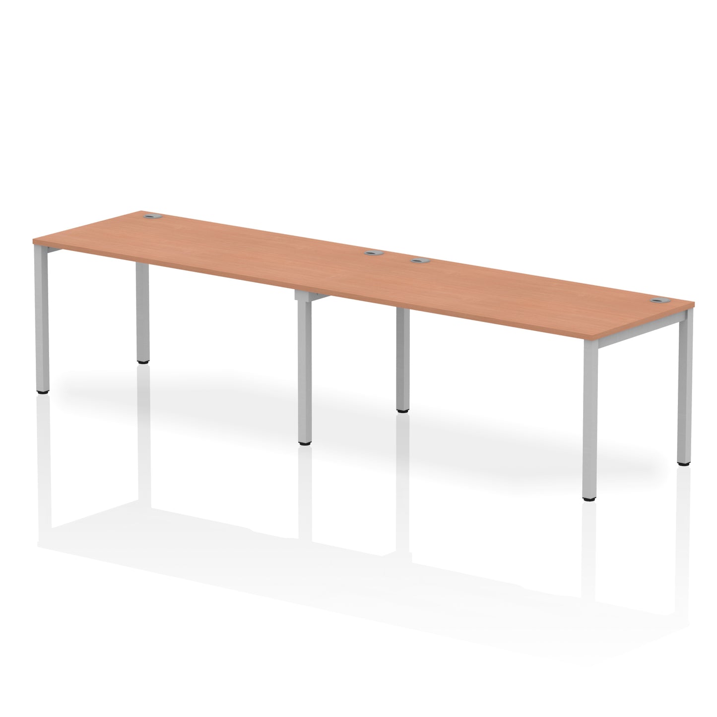 Impulse Single Row Bench Desk - 2 Person - 2400mm, 2800mm, 3200mm, 3600mm - Multiple Colour Options