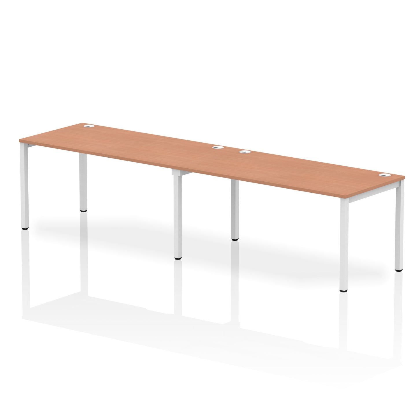 Impulse Single Row Bench Desk - 2 Person - 2400mm, 2800mm, 3200mm, 3600mm - Multiple Colour Options