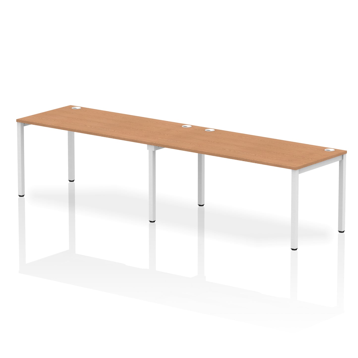 Impulse Single Row Bench Desk - 2 Person - 2400mm, 2800mm, 3200mm, 3600mm - Multiple Colour Options