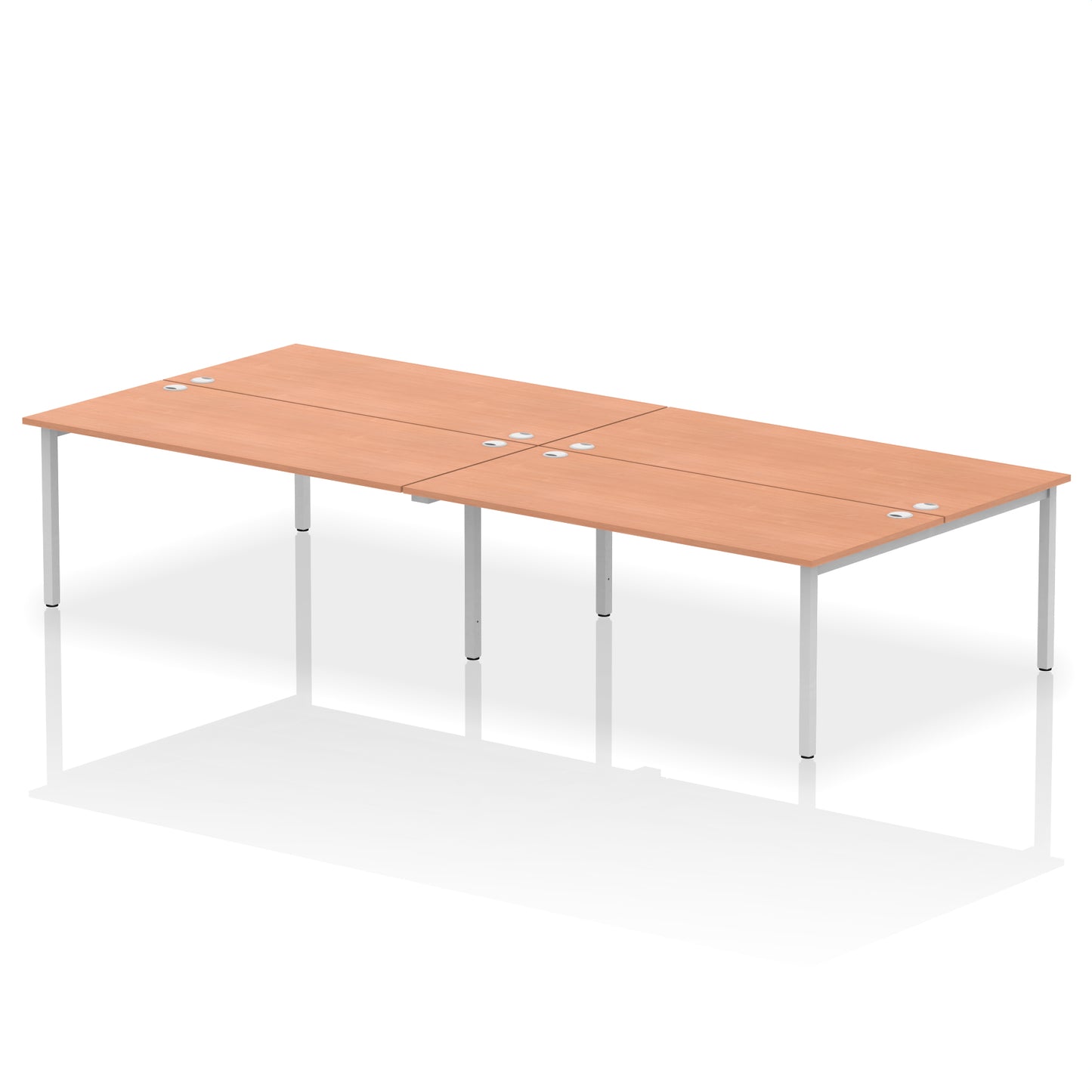Impulse B2B Bench Desk - 4 Person - 2400mm, 2800mm, 3200mm, 3600mm - Multiple Colour Options