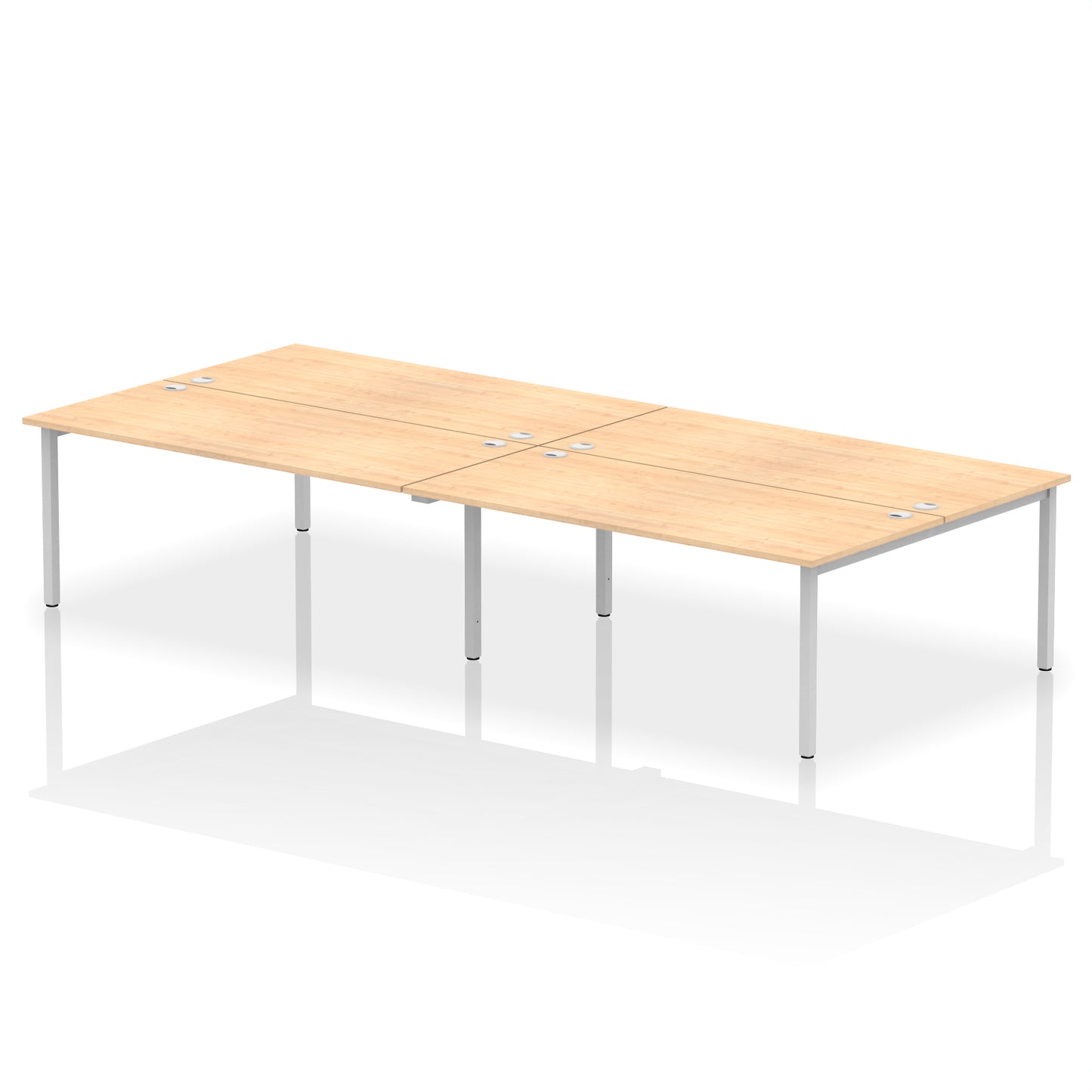 Impulse B2B Bench Desk - 4 Person - 2400mm, 2800mm, 3200mm, 3600mm - Multiple Colour Options