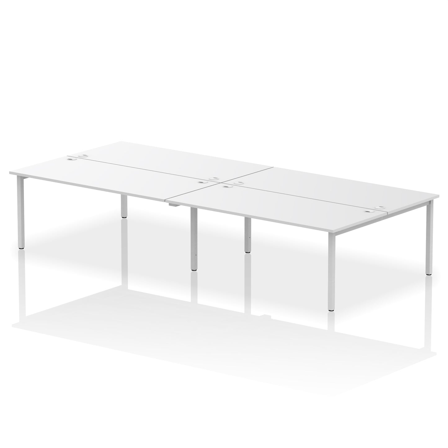 Impulse B2B Bench Desk - 4 Person - 2400mm, 2800mm, 3200mm, 3600mm - Multiple Colour Options