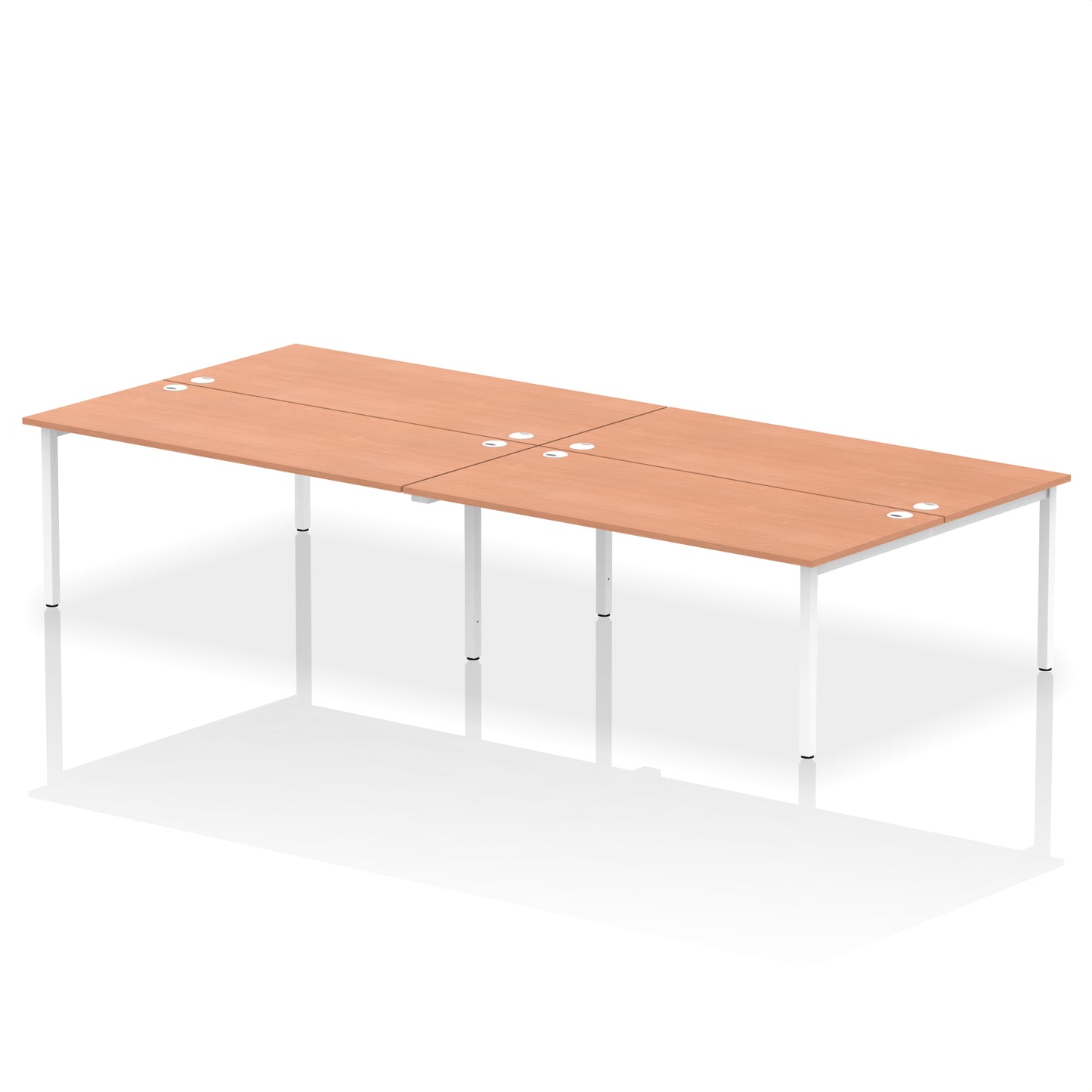 Impulse B2B Bench Desk - 4 Person - 2400mm, 2800mm, 3200mm, 3600mm - Multiple Colour Options