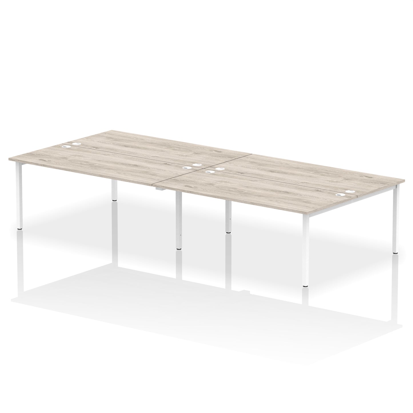 Impulse B2B Bench Desk - 4 Person - 2400mm, 2800mm, 3200mm, 3600mm - Multiple Colour Options