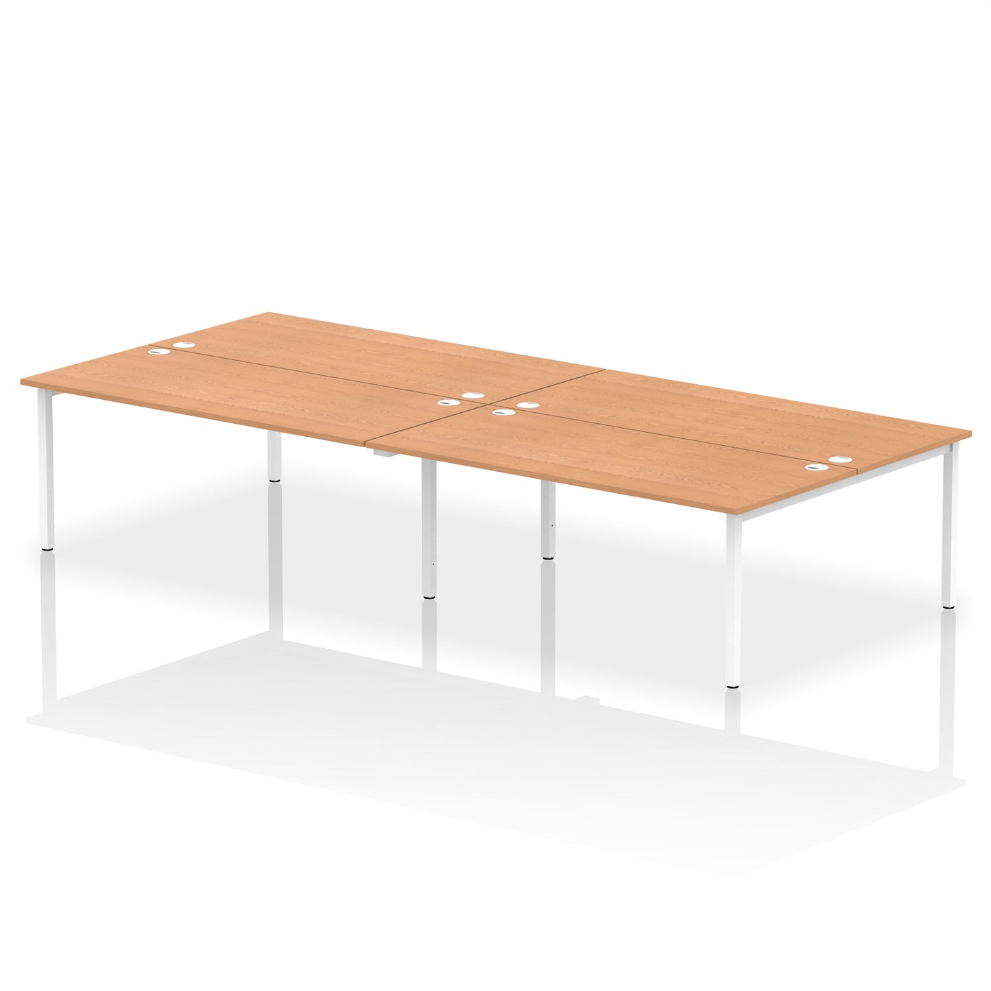 Impulse B2B Bench Desk - 4 Person - 2400mm, 2800mm, 3200mm, 3600mm - Multiple Colour Options