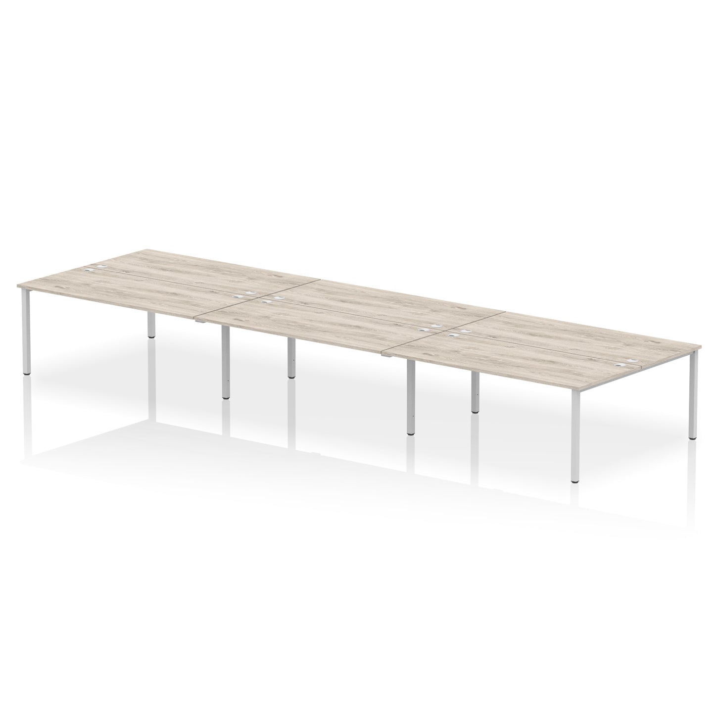 Impulse B2B Bench Desk - 6 Person - 3600mm, 4200mm, 4800mm, 5400mm - Multiple Colour Options
