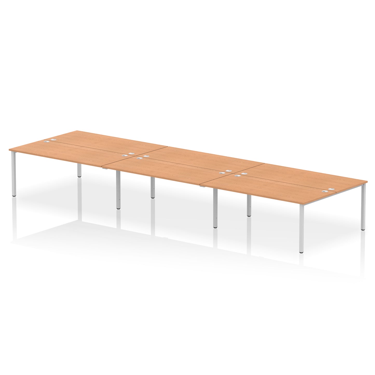 Impulse B2B Bench Desk - 6 Person - 3600mm, 4200mm, 4800mm, 5400mm - Multiple Colour Options