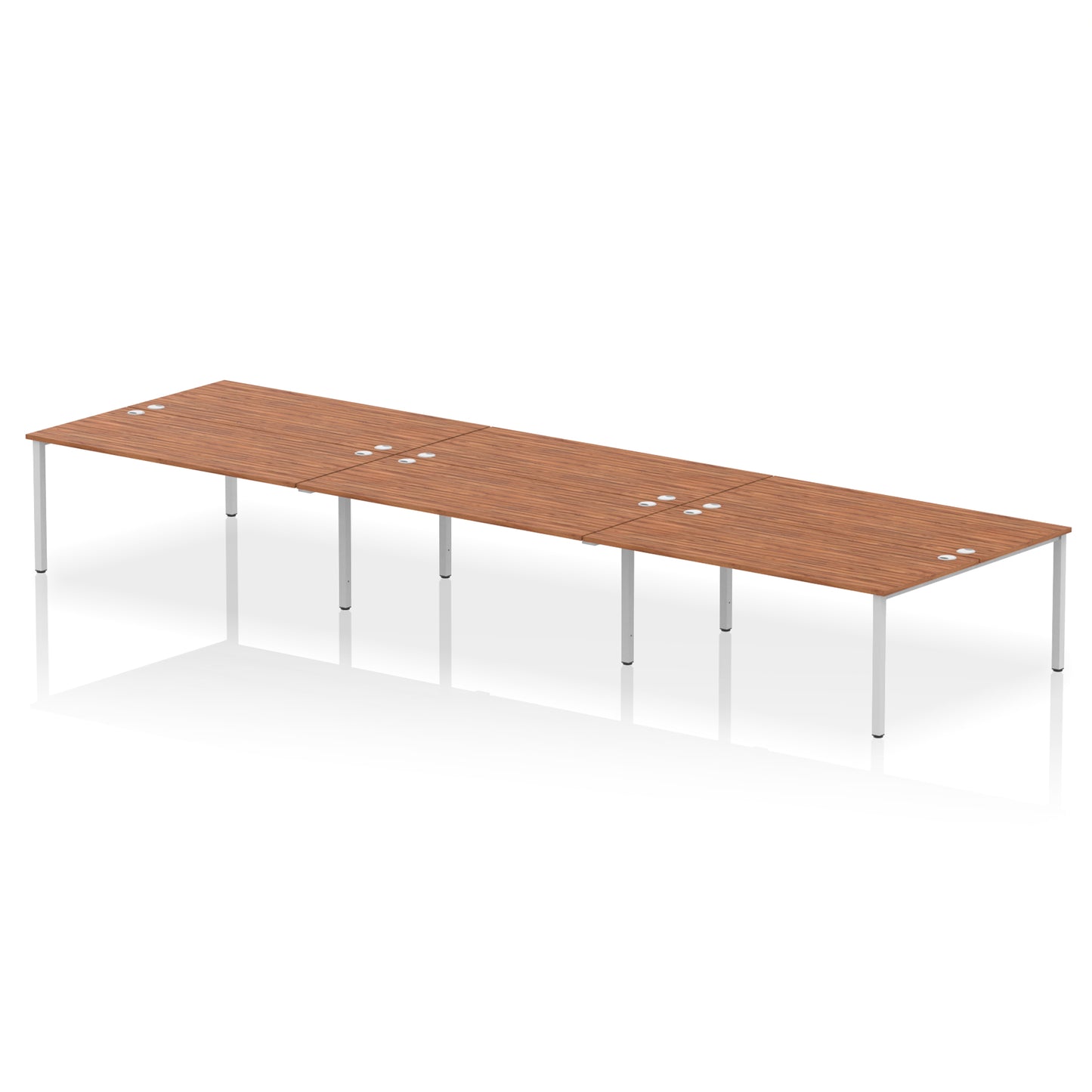 Impulse B2B Bench Desk - 6 Person - 3600mm, 4200mm, 4800mm, 5400mm - Multiple Colour Options