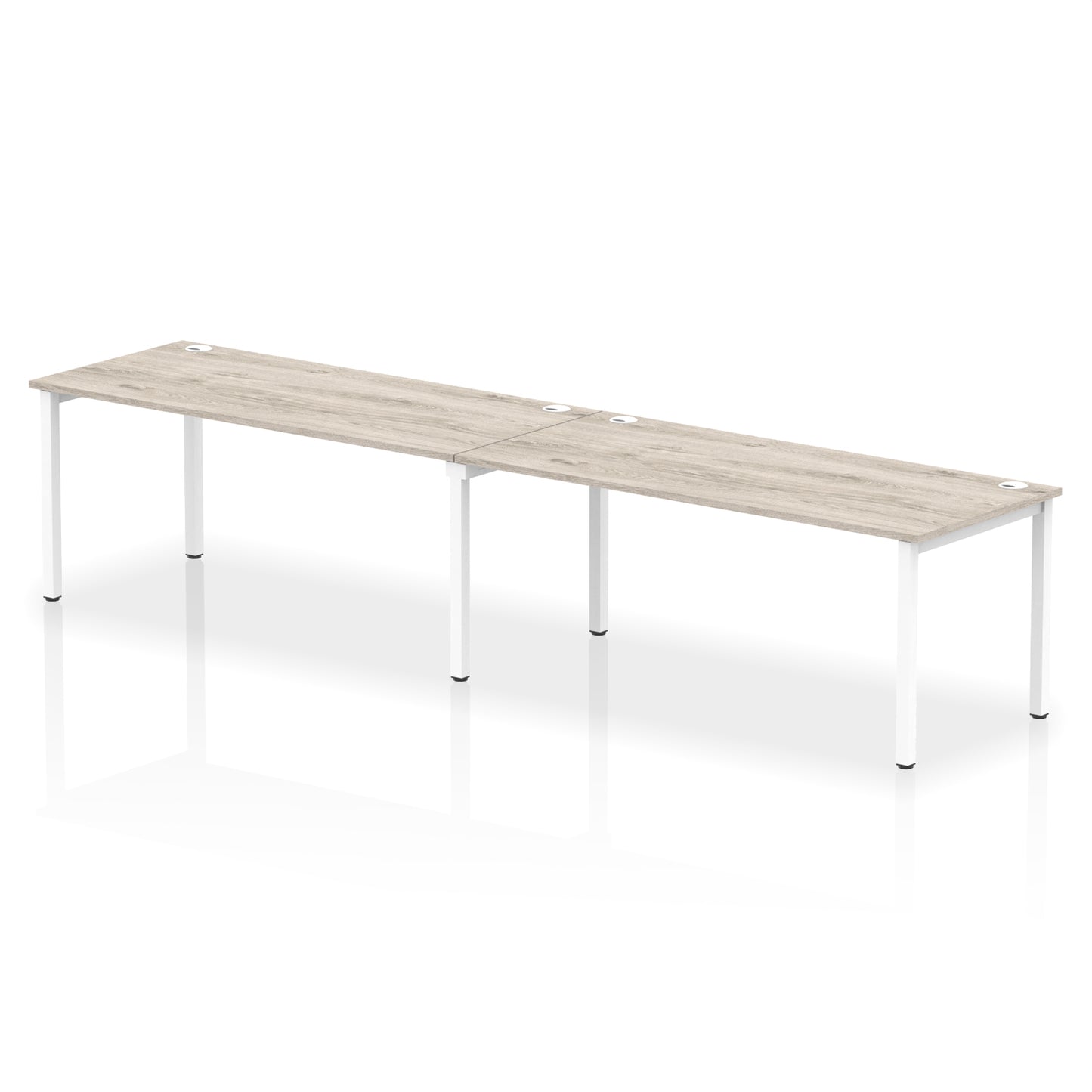 Impulse Single Row Bench Desk - 2 Person - 2400mm, 2800mm, 3200mm, 3600mm - Multiple Colour Options