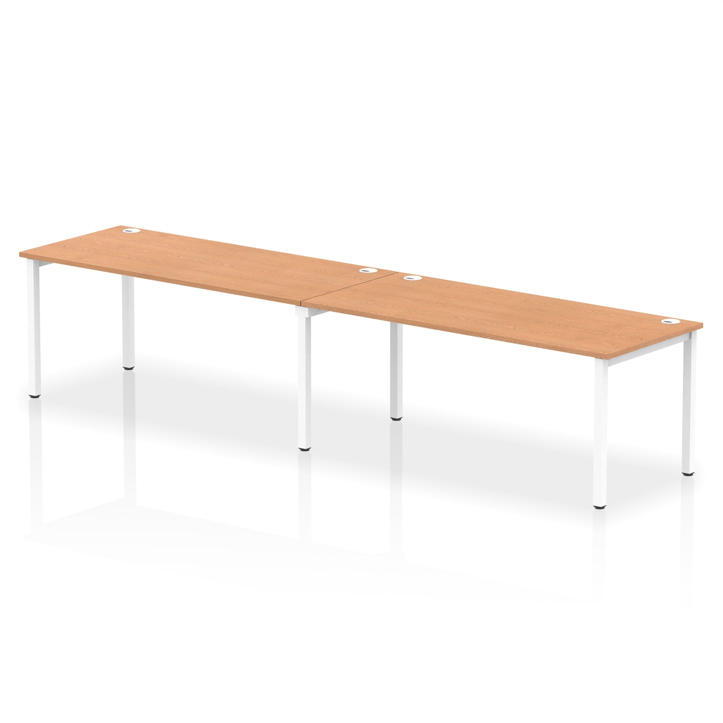 Impulse Single Row Bench Desk - 2 Person - 2400mm, 2800mm, 3200mm, 3600mm - Multiple Colour Options