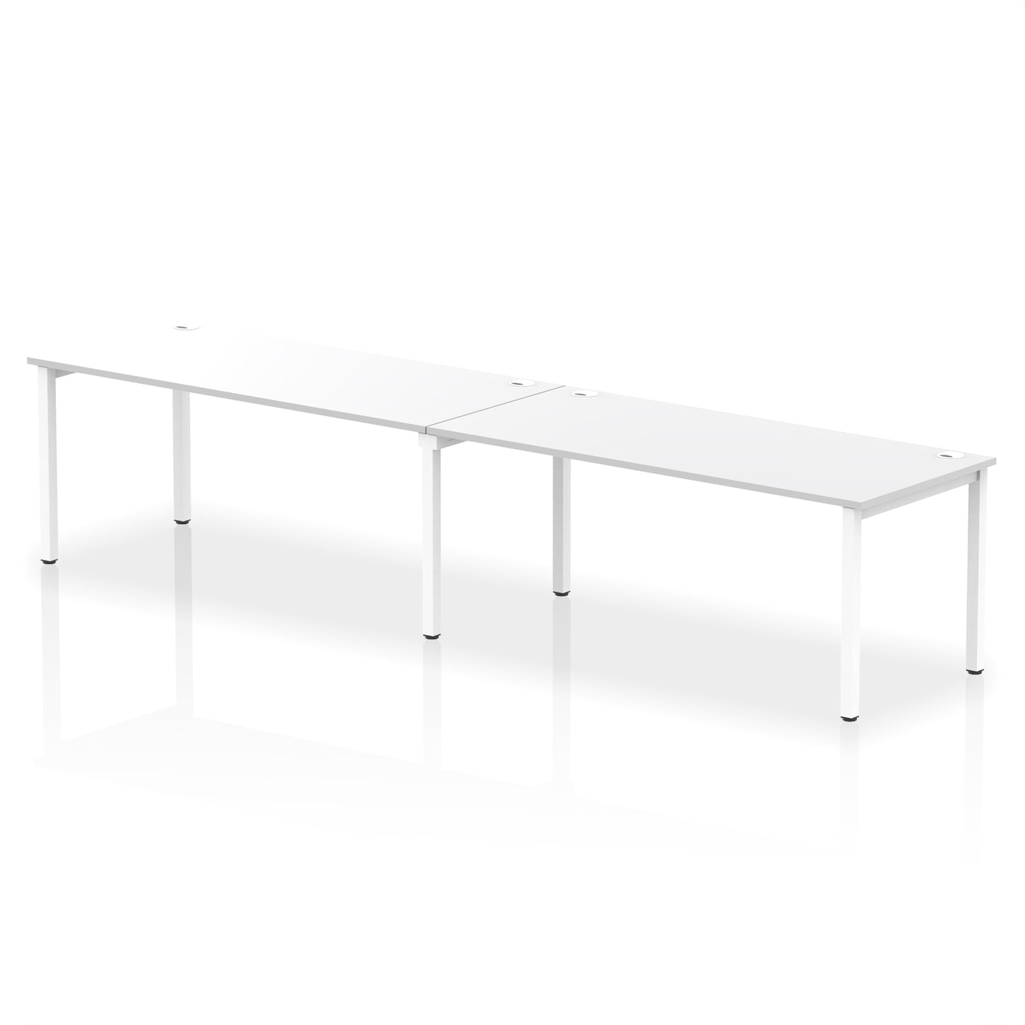 Impulse Single Row Bench Desk - 2 Person - 2400mm, 2800mm, 3200mm, 3600mm - Multiple Colour Options
