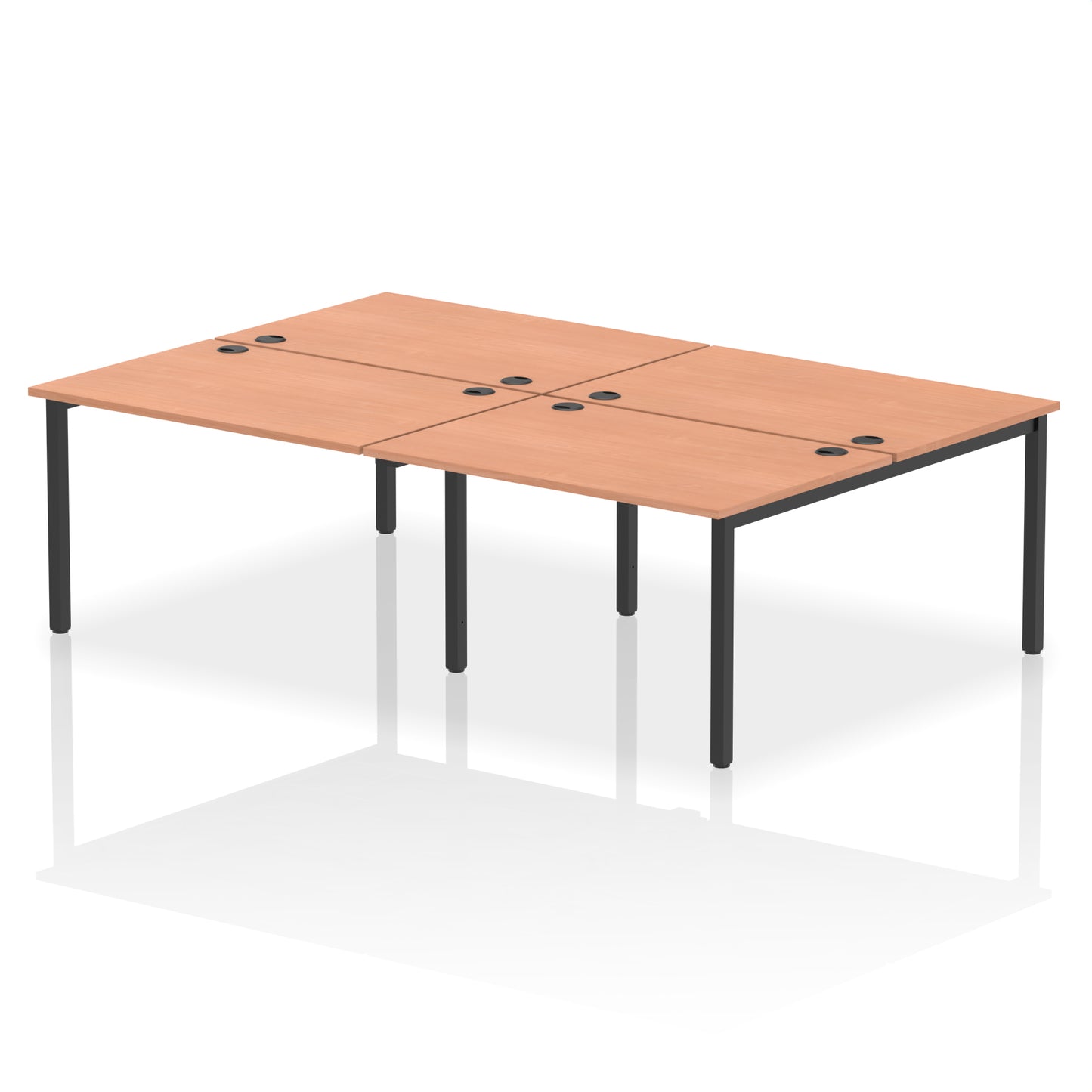 Impulse B2B Bench Desk - 4 Person - 2400mm, 2800mm, 3200mm, 3600mm - Multiple Colour Options