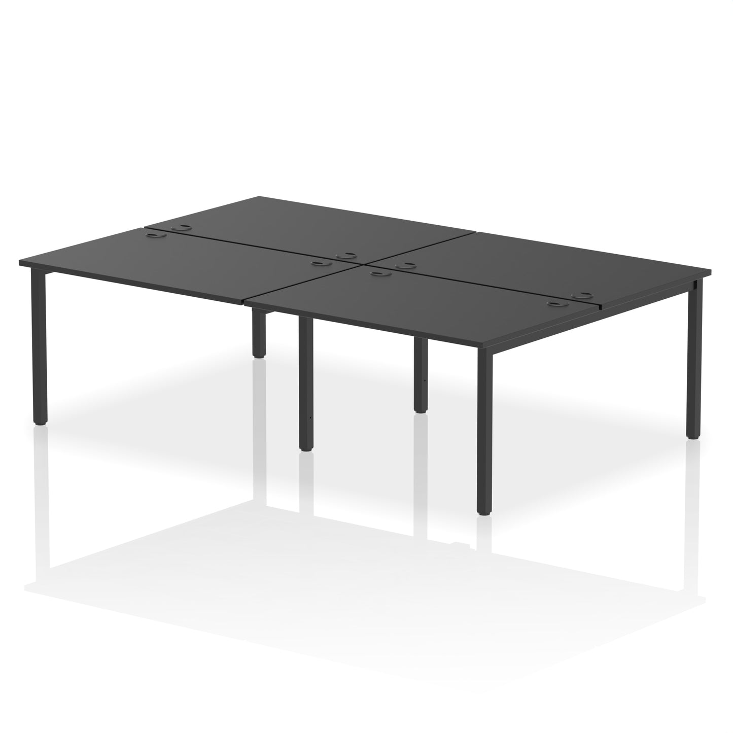Impulse B2B Bench Desk - 4 Person - 2400mm, 2800mm, 3200mm, 3600mm - Multiple Colour Options