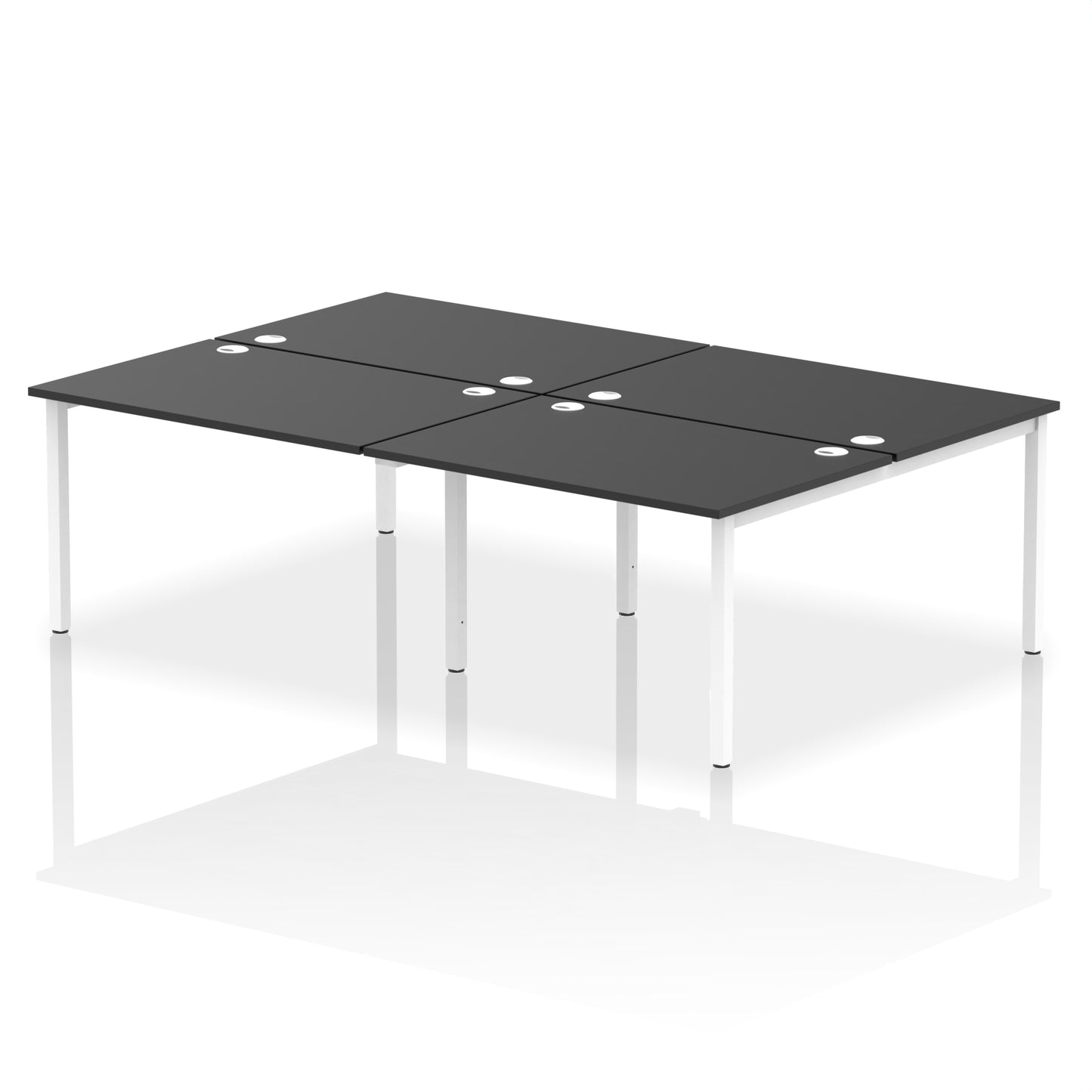 Impulse B2B Bench Desk - 4 Person - 2400mm, 2800mm, 3200mm, 3600mm - Multiple Colour Options