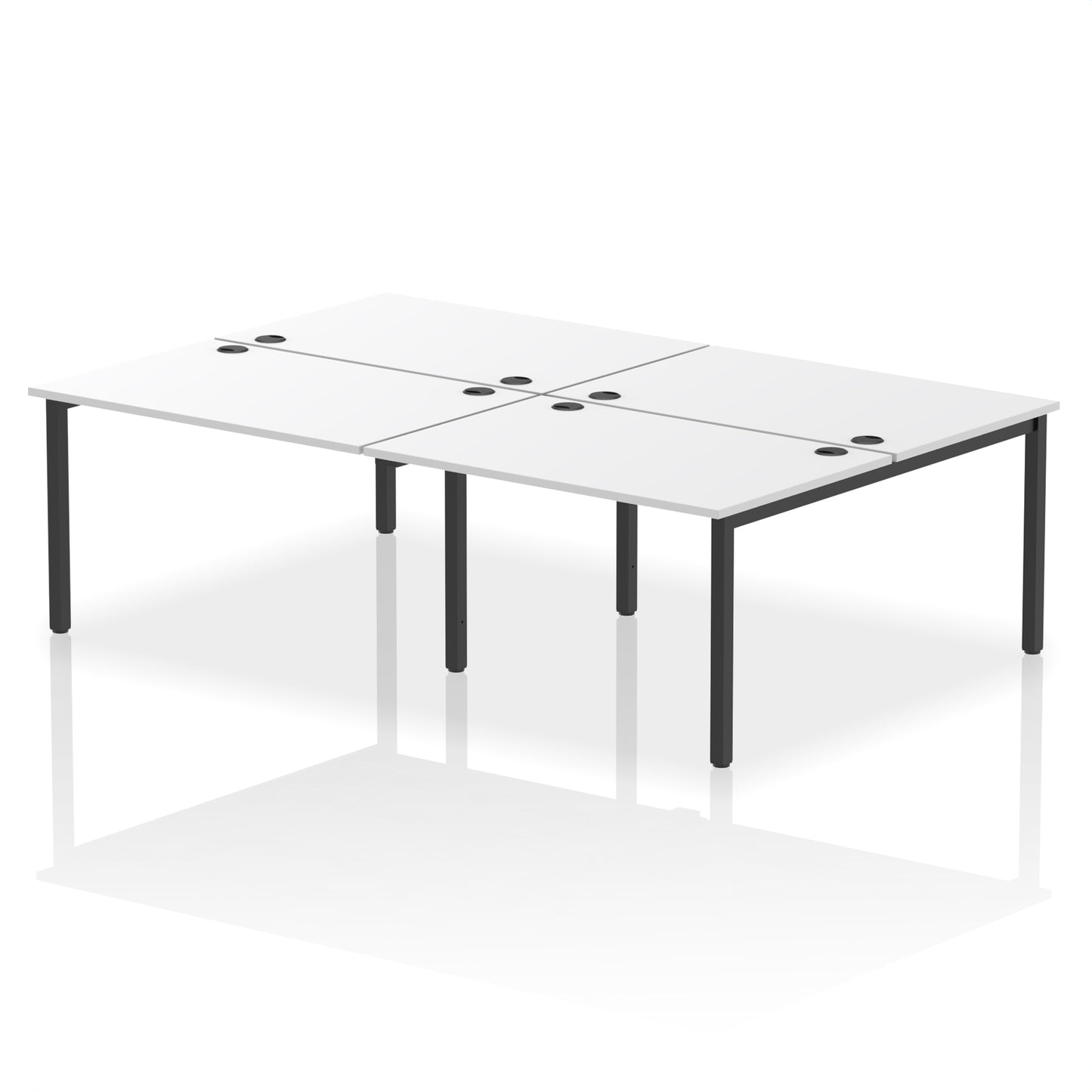 Impulse B2B Bench Desk - 4 Person - 2400mm, 2800mm, 3200mm, 3600mm - Multiple Colour Options