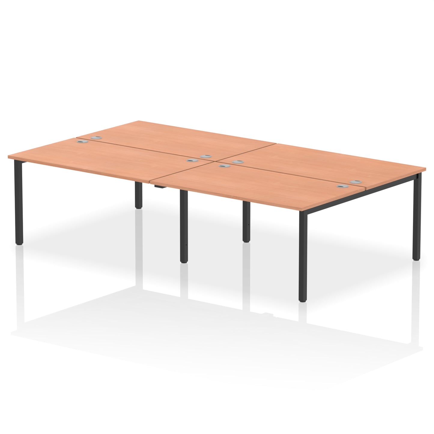 Impulse B2B Bench Desk - 4 Person - 2400mm, 2800mm, 3200mm, 3600mm - Multiple Colour Options