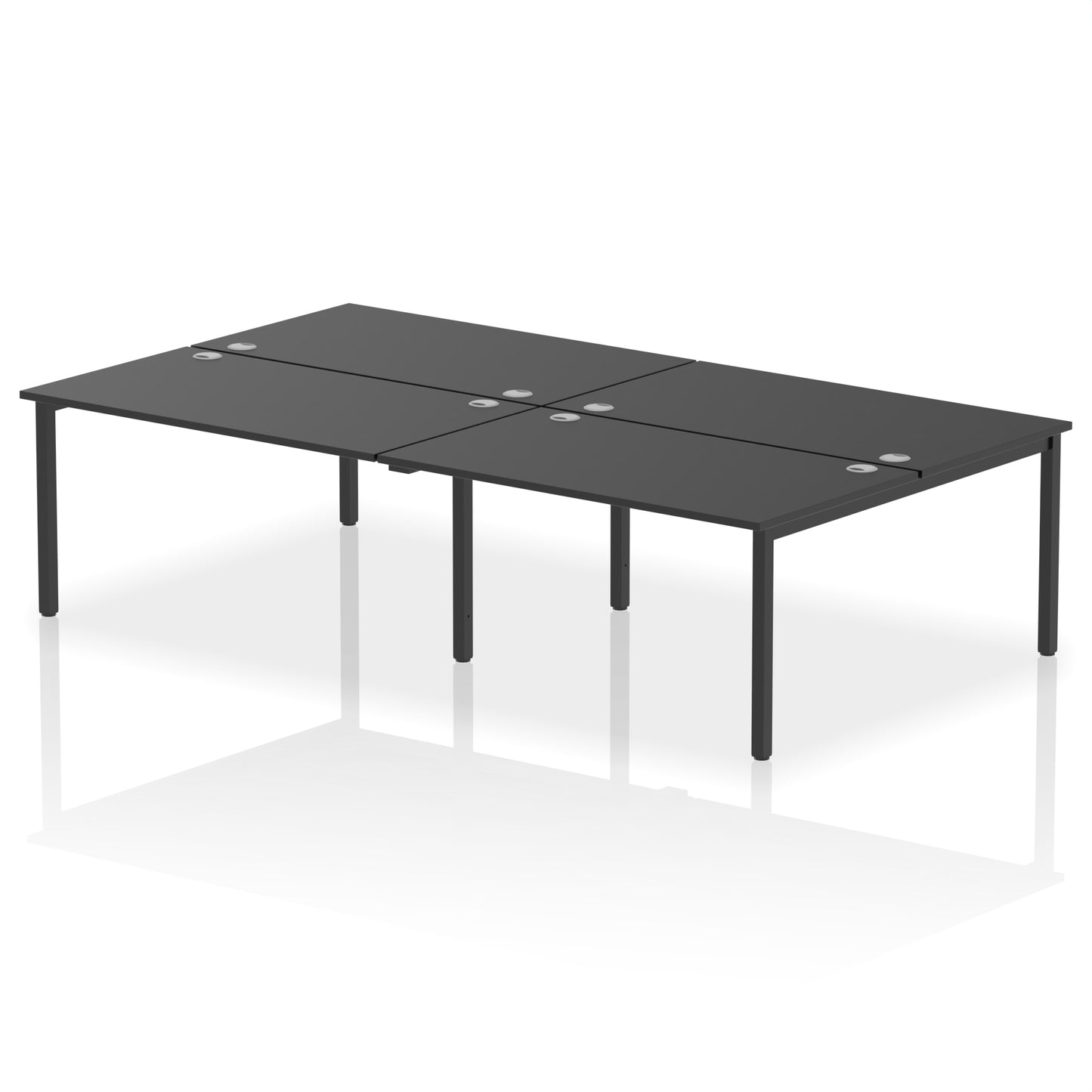 Impulse B2B Bench Desk - 4 Person - 2400mm, 2800mm, 3200mm, 3600mm - Multiple Colour Options