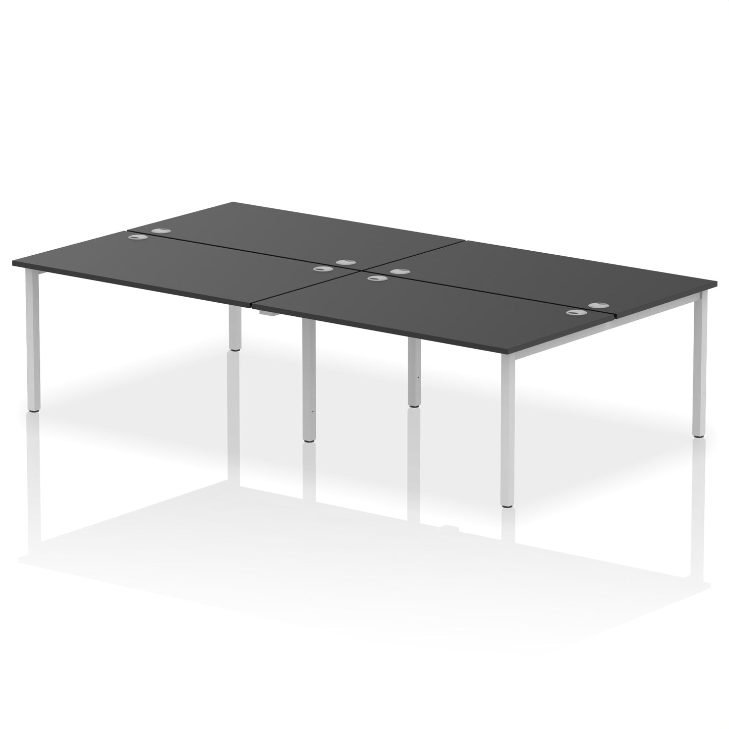 Impulse B2B Bench Desk - 4 Person - 2400mm, 2800mm, 3200mm, 3600mm - Multiple Colour Options