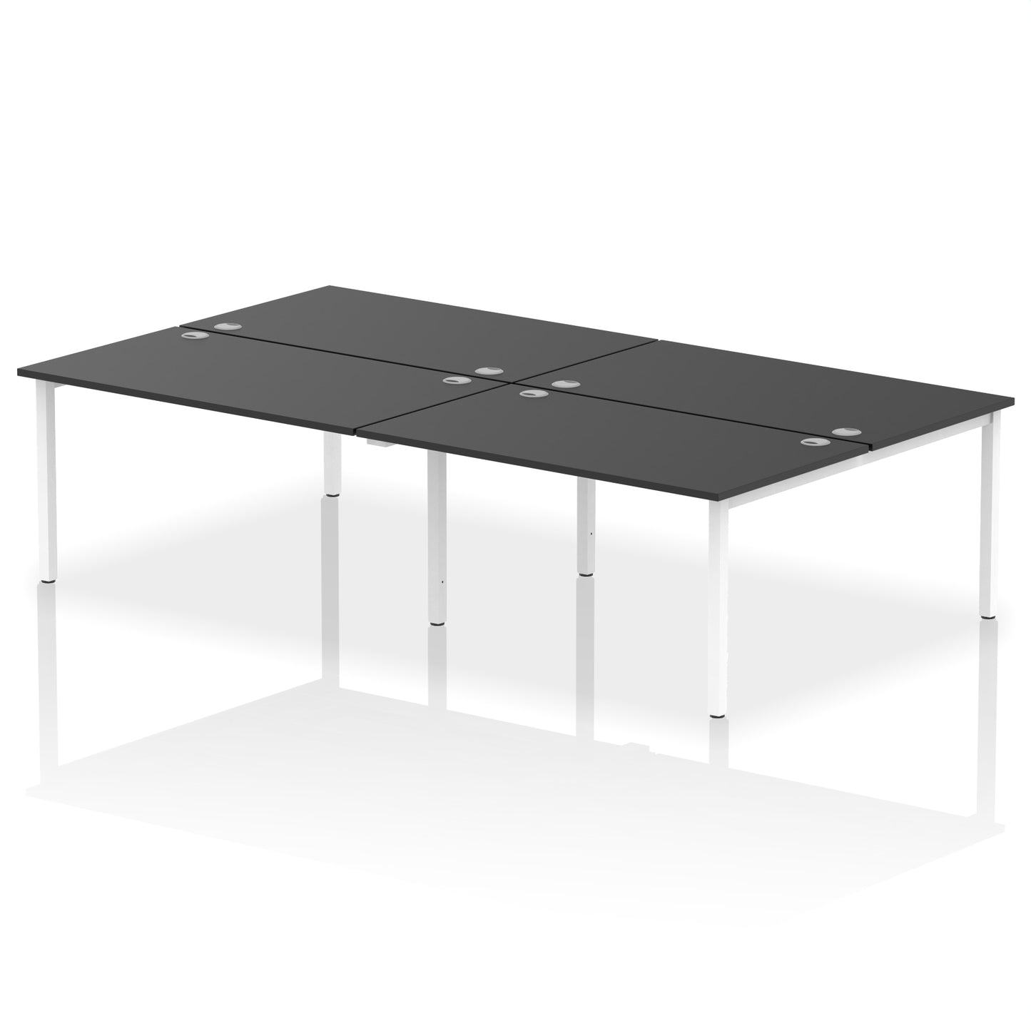 Impulse B2B Bench Desk - 4 Person - 2400mm, 2800mm, 3200mm, 3600mm - Multiple Colour Options