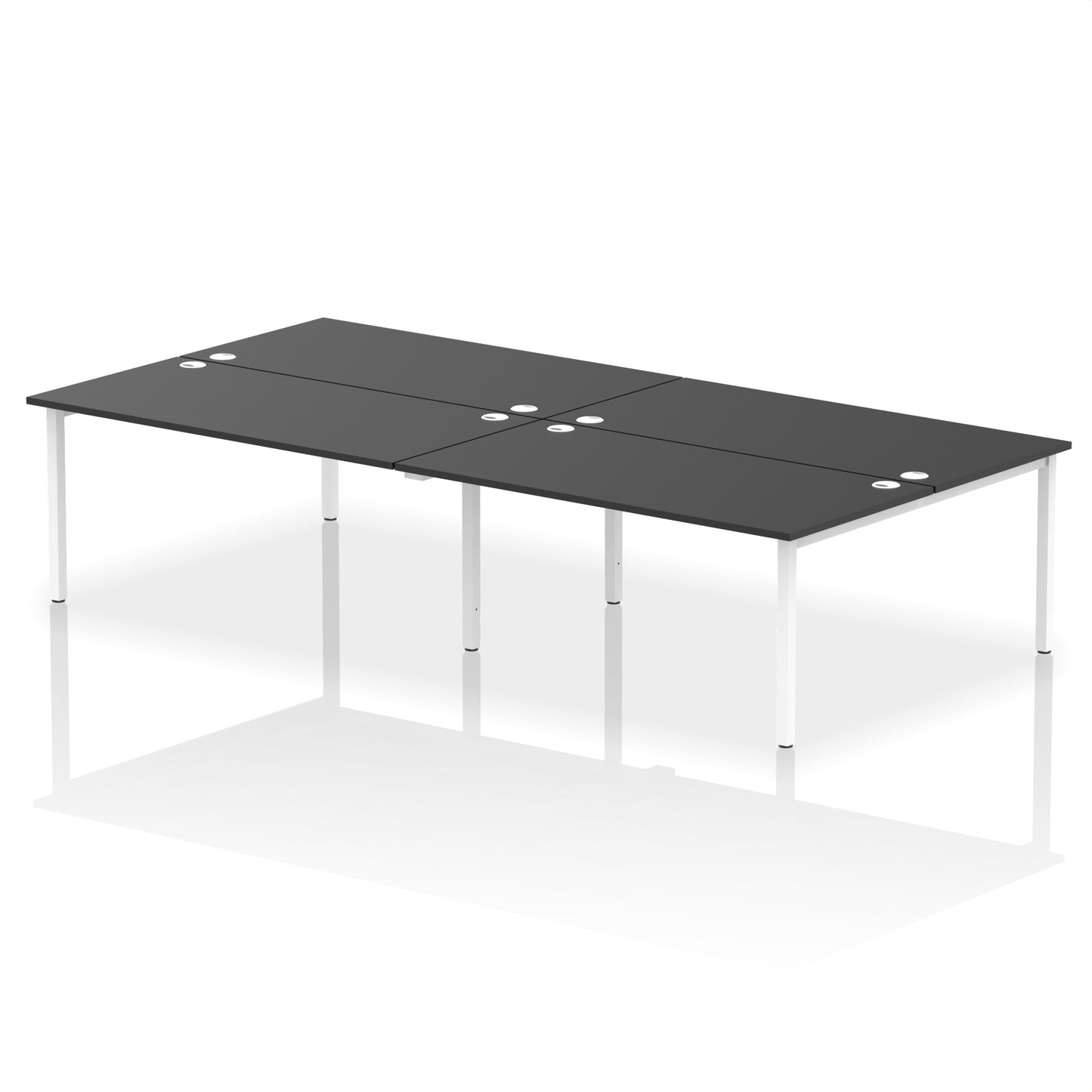 Impulse B2B Bench Desk - 4 Person - 2400mm, 2800mm, 3200mm, 3600mm - Multiple Colour Options