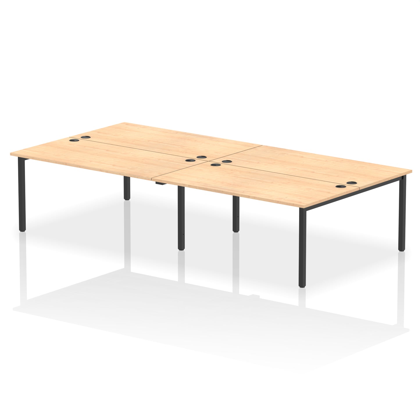 Impulse B2B Bench Desk - 4 Person - 2400mm, 2800mm, 3200mm, 3600mm - Multiple Colour Options