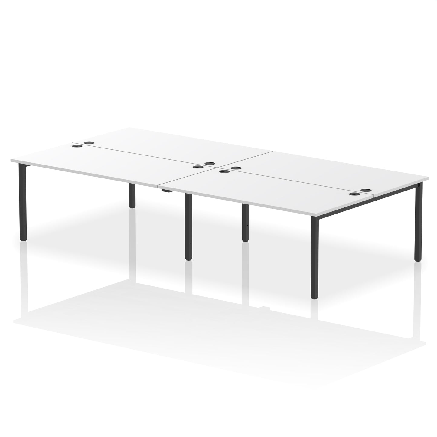 Impulse B2B Bench Desk - 4 Person - 2400mm, 2800mm, 3200mm, 3600mm - Multiple Colour Options