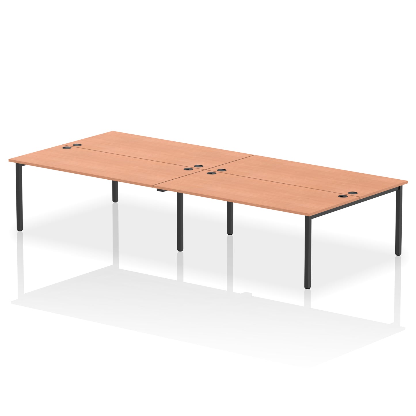 Impulse B2B Bench Desk - 4 Person - 2400mm, 2800mm, 3200mm, 3600mm - Multiple Colour Options