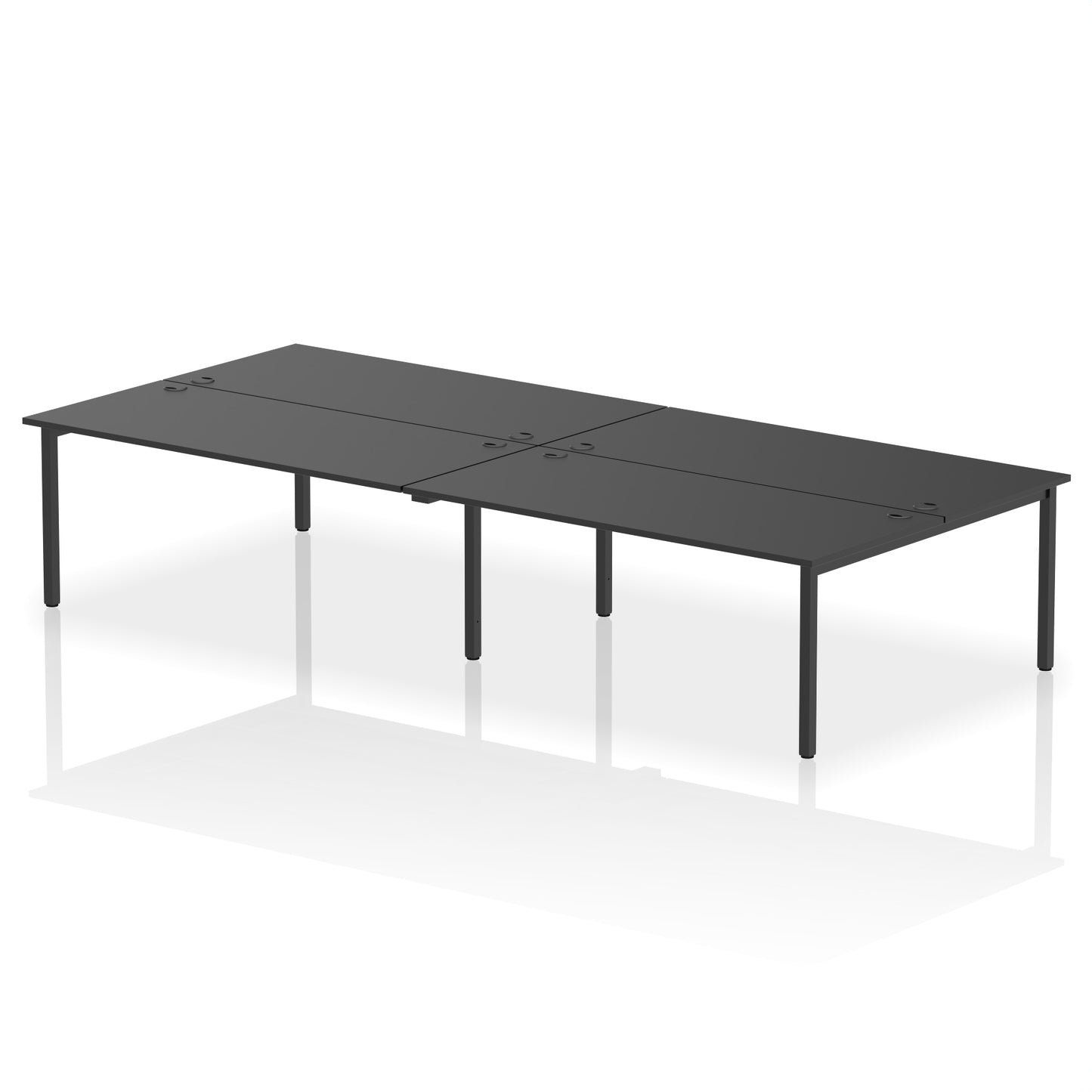 Impulse B2B Bench Desk - 4 Person - 2400mm, 2800mm, 3200mm, 3600mm - Multiple Colour Options